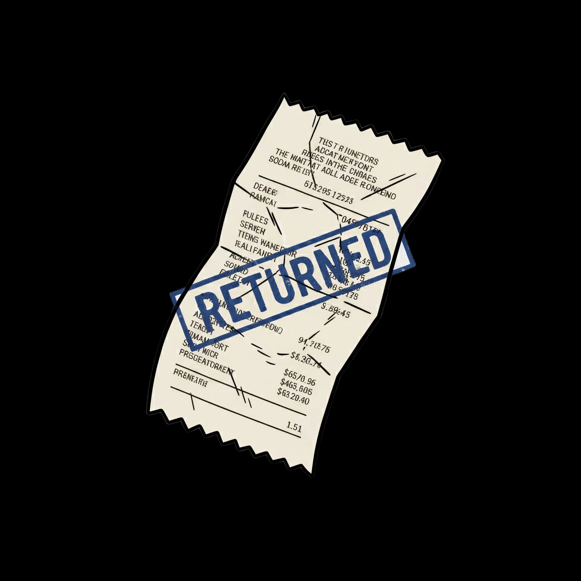 Crumpled Return Receipt