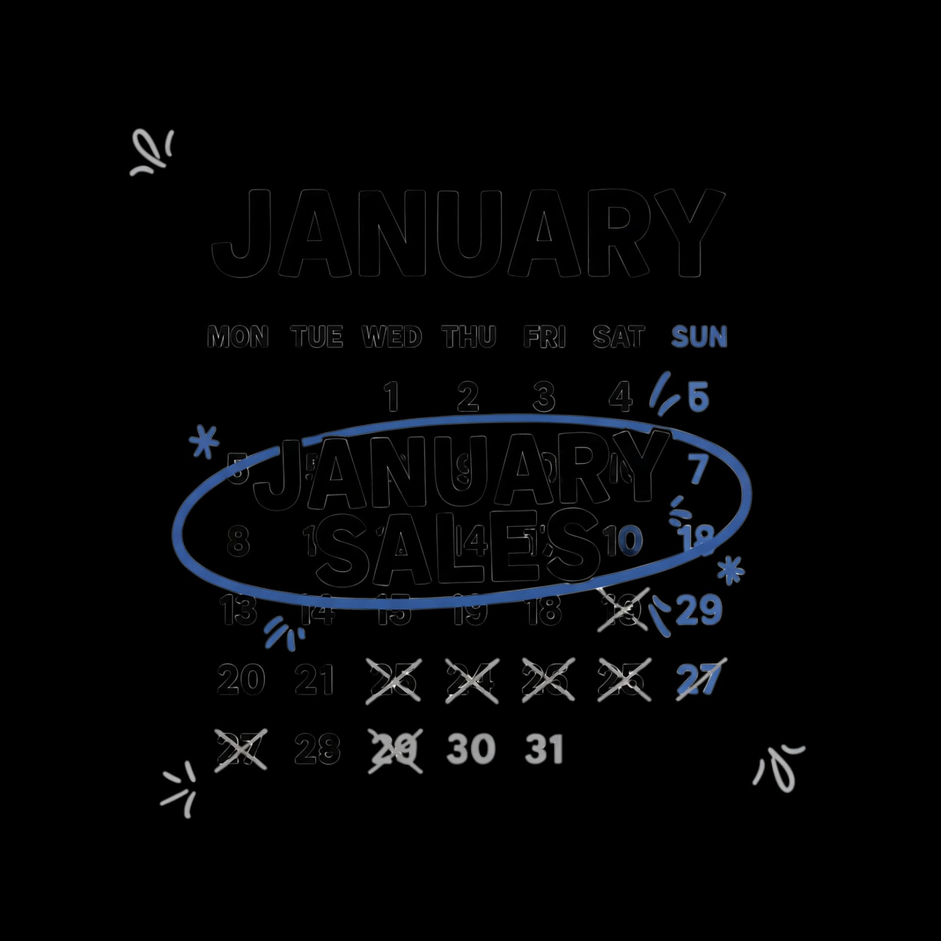 January Sales Calendar