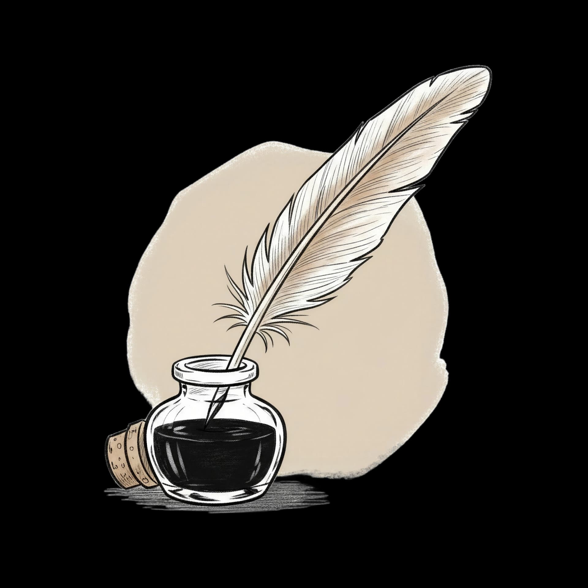 Quill and Inkwell Set