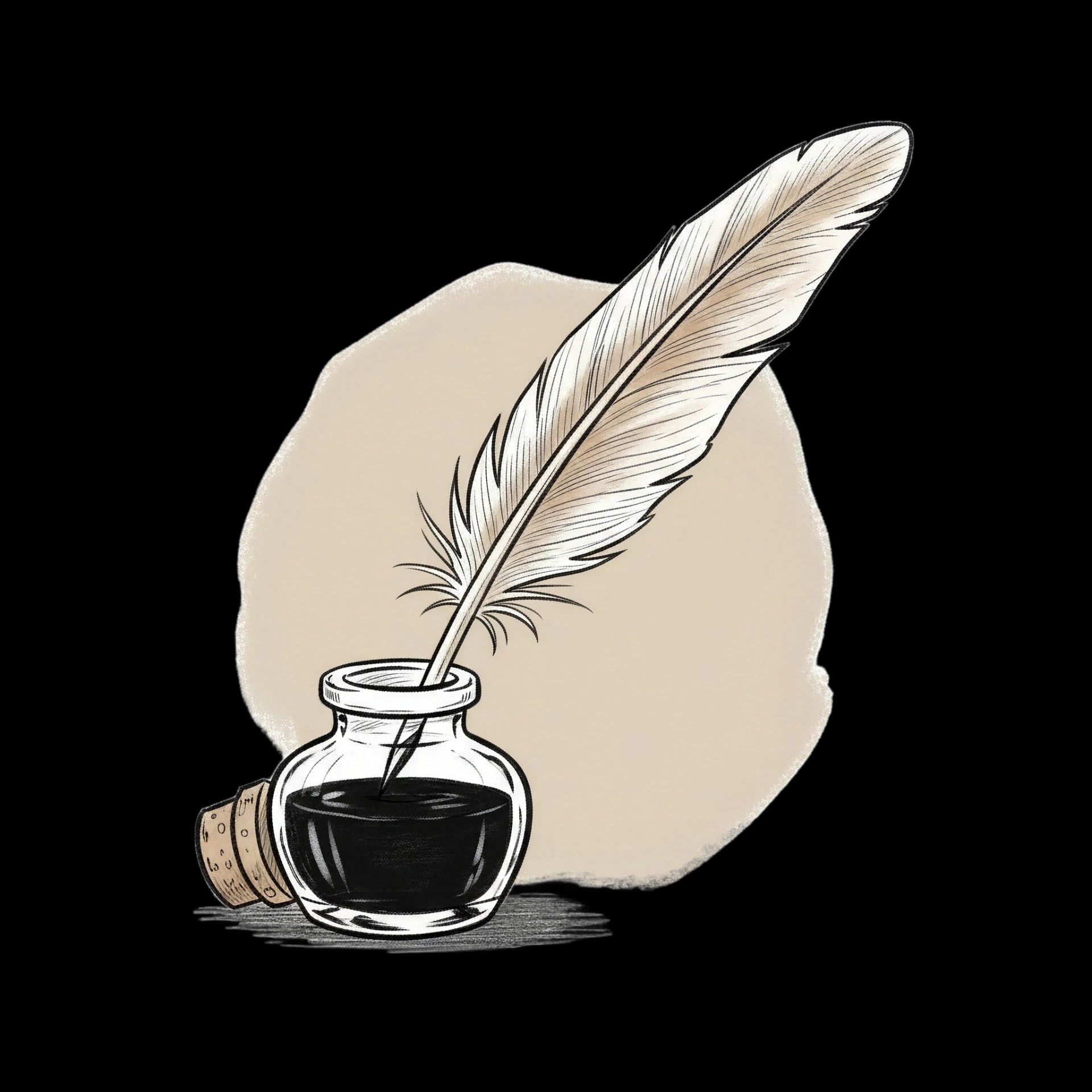 Quill and Inkwell Set