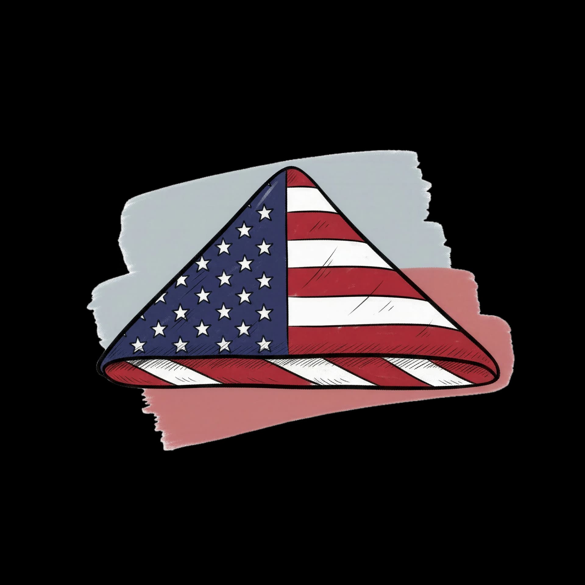 Folded American Flag