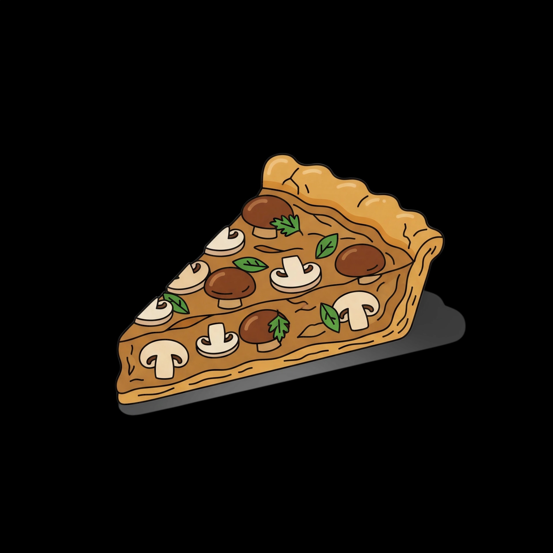 Mushroom Herb Tart Slice