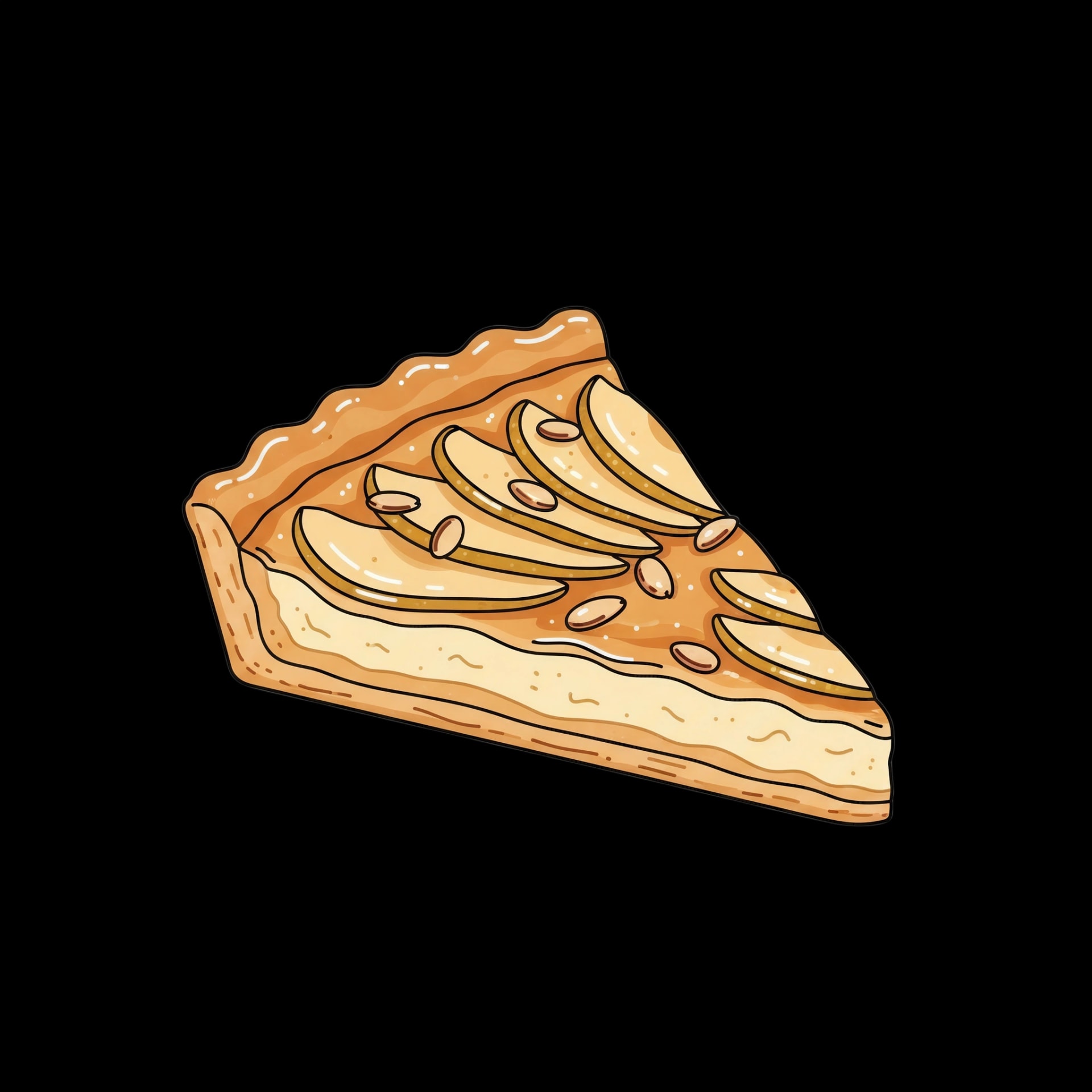 Pear Almond Tart Slice