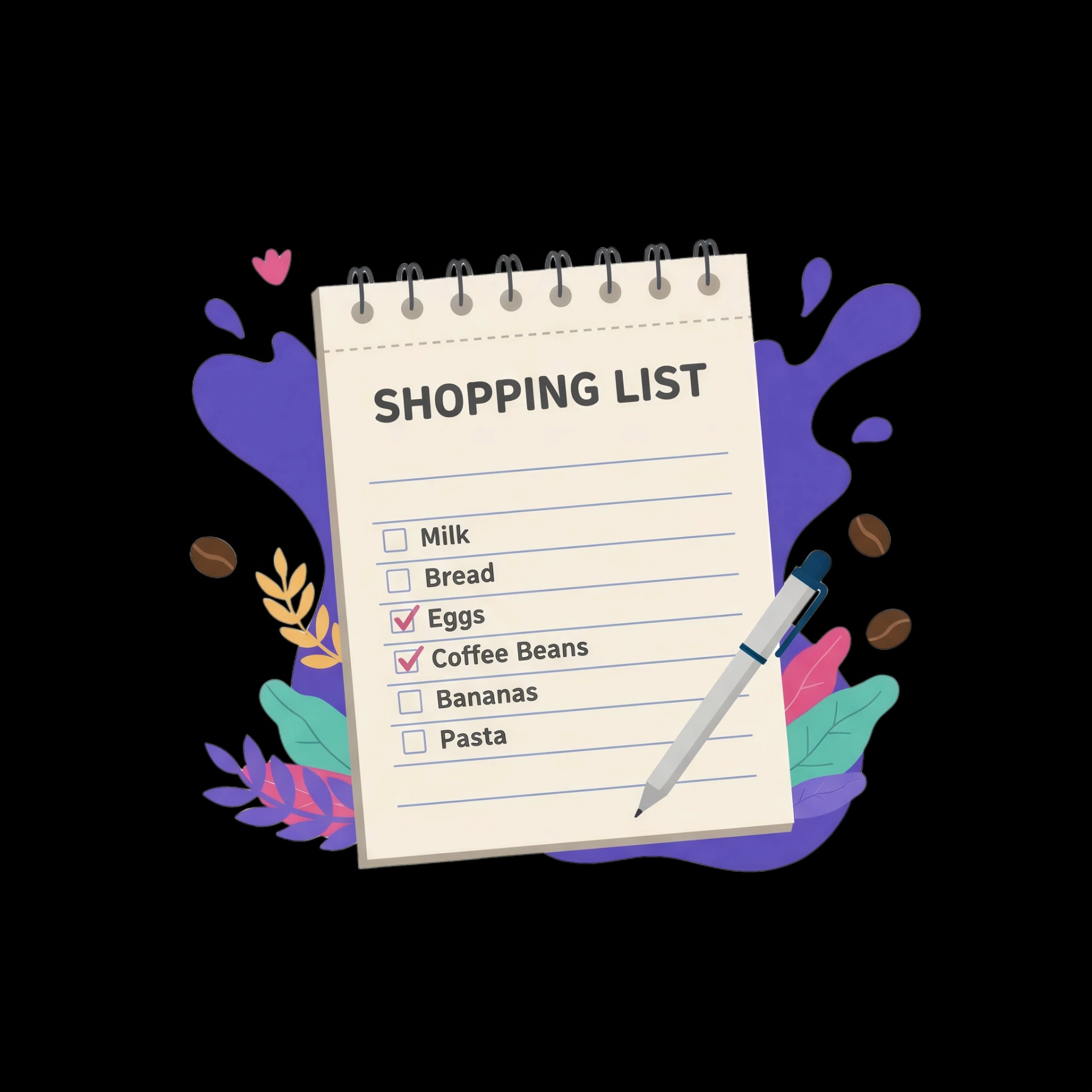 Organized Shopping List