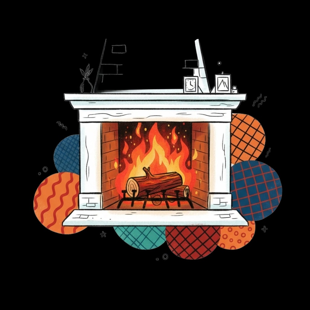Cabin Fireplace