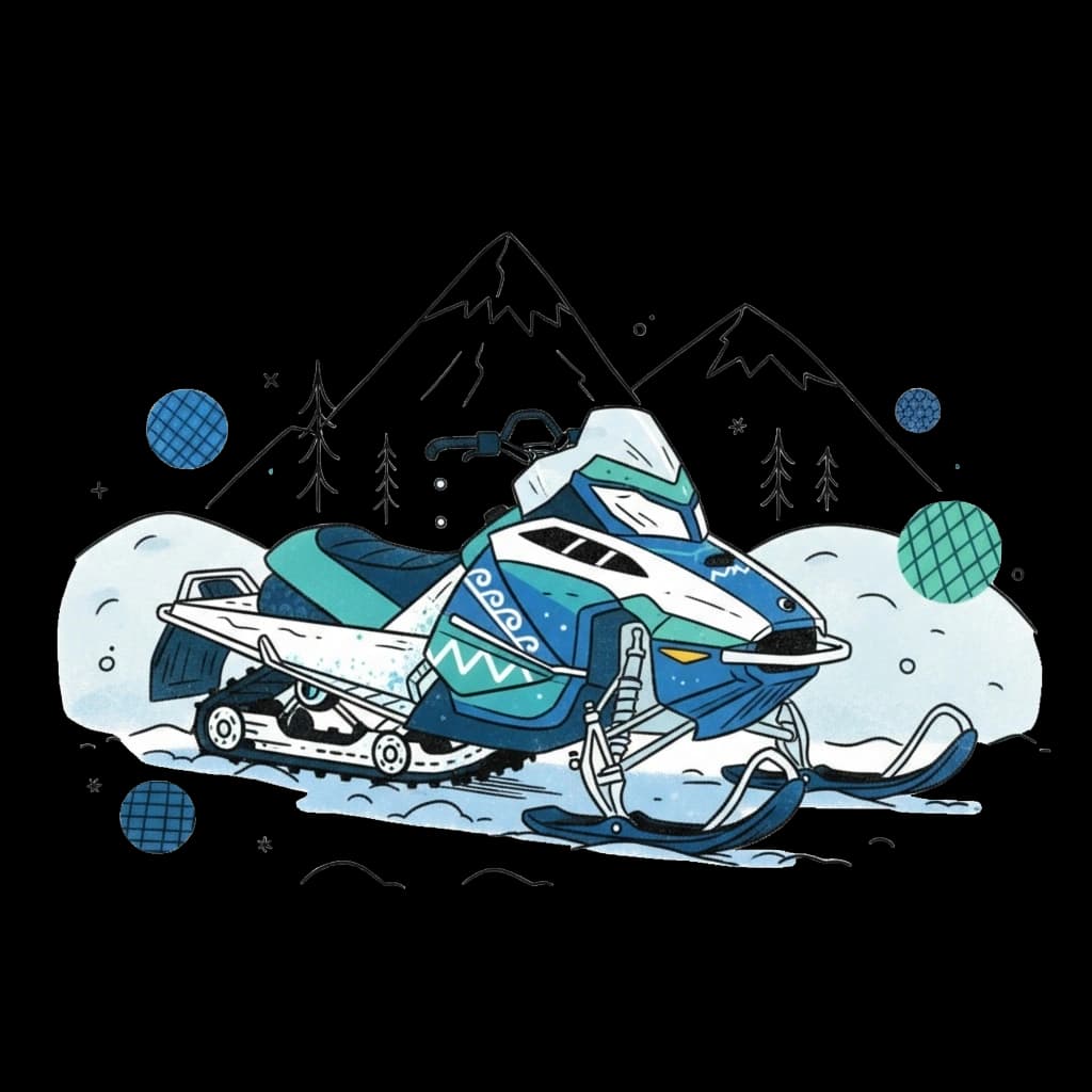 Powerful Snowmobile