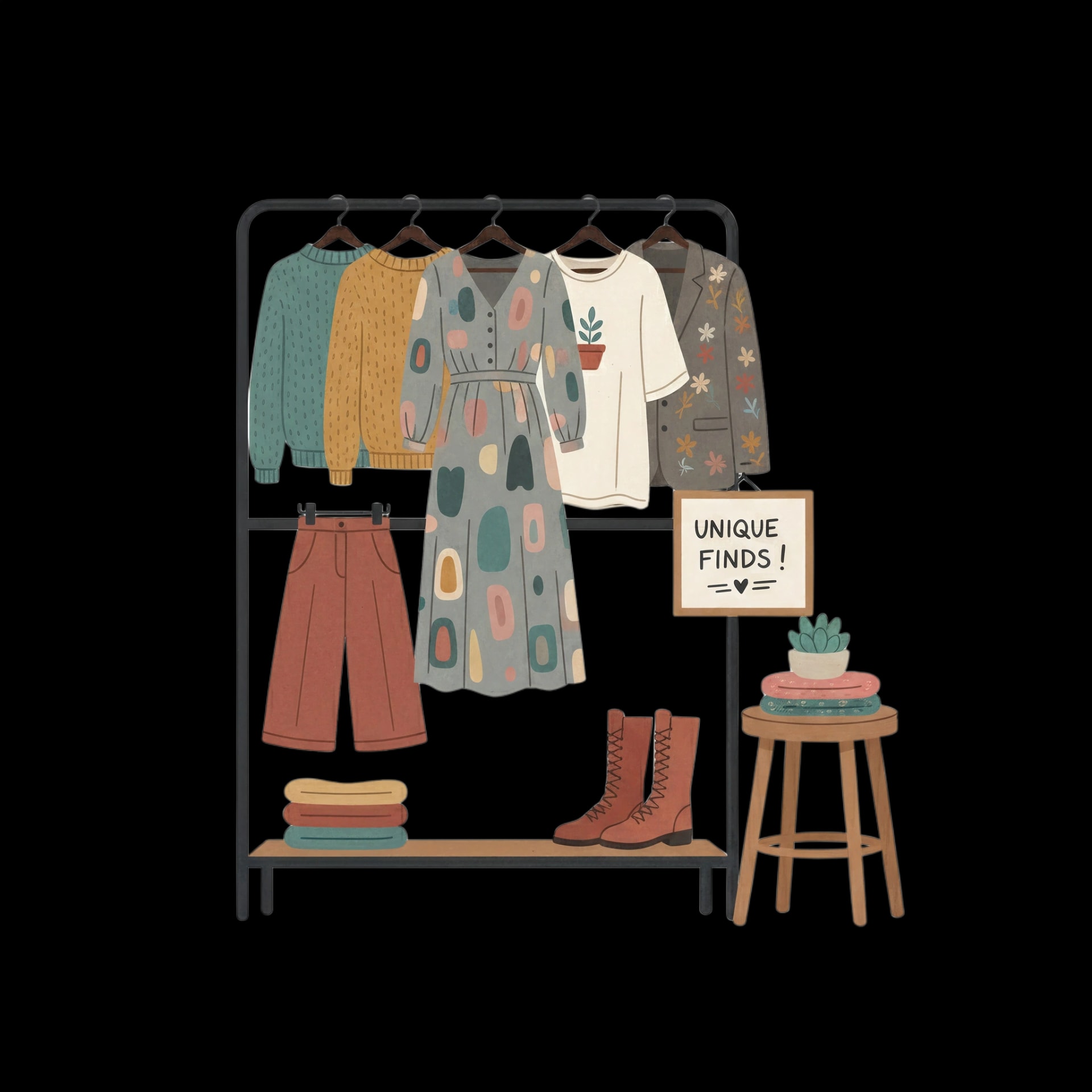 Boutique Clothing Rack