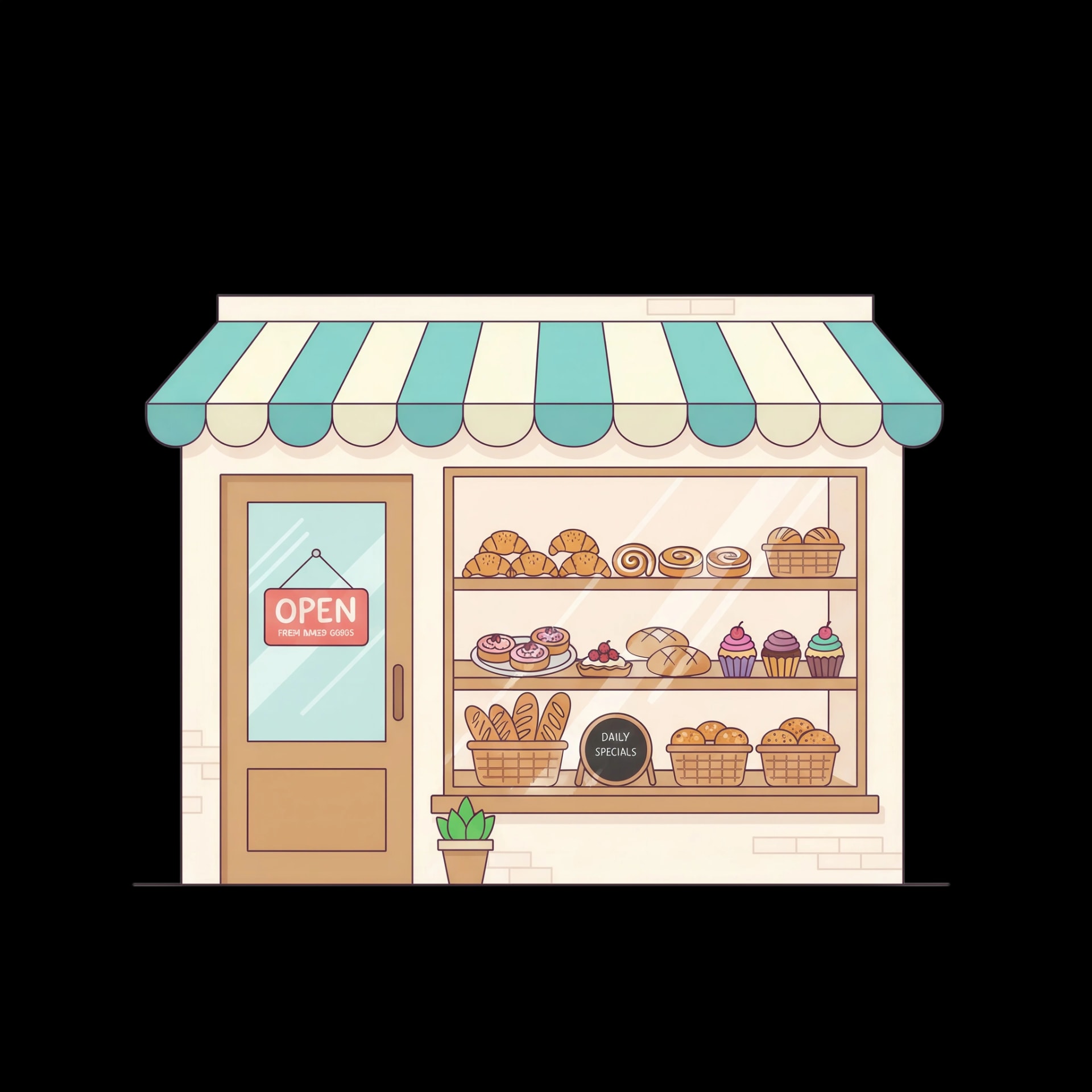 Cozy Bakery Storefront