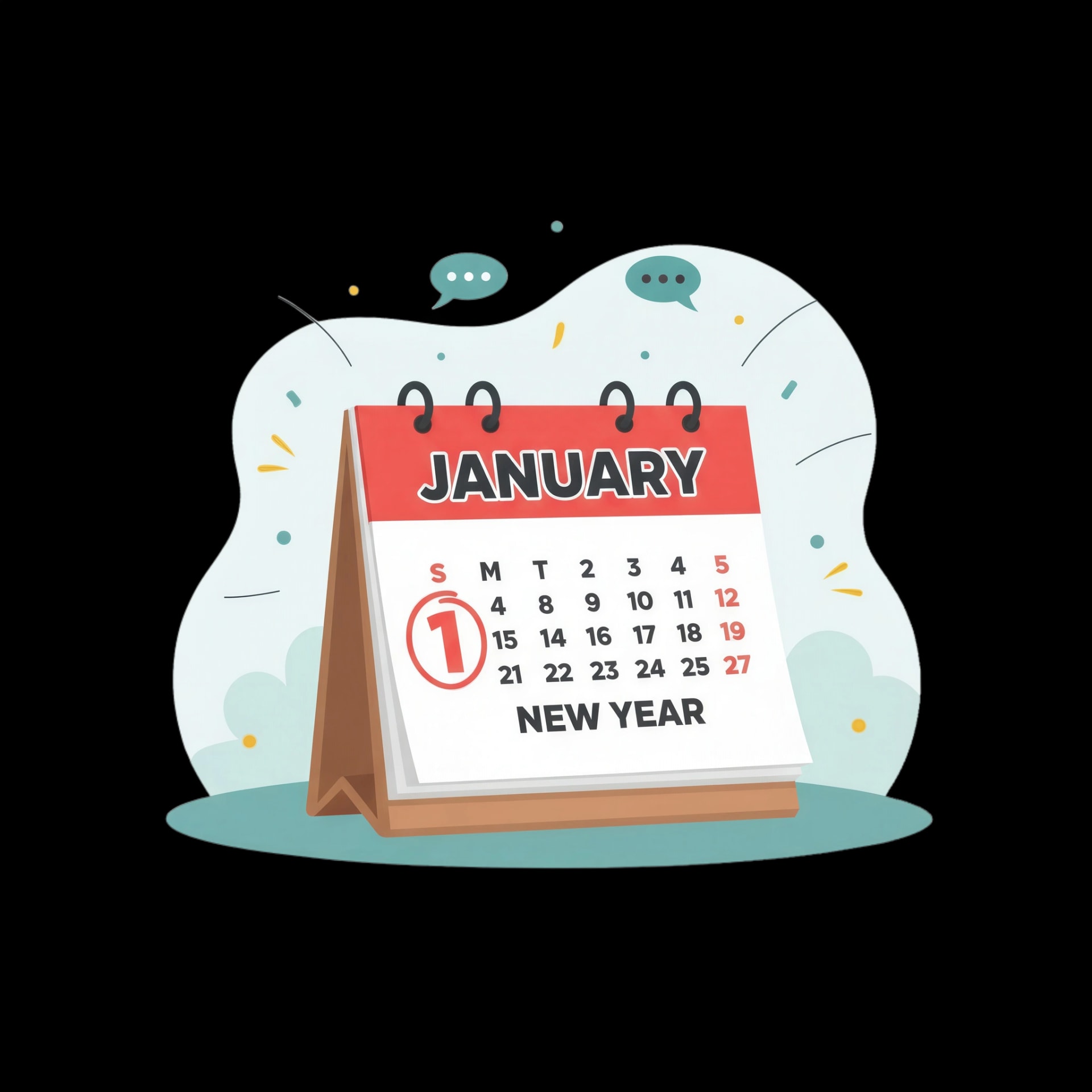 New Year Calendar Mark