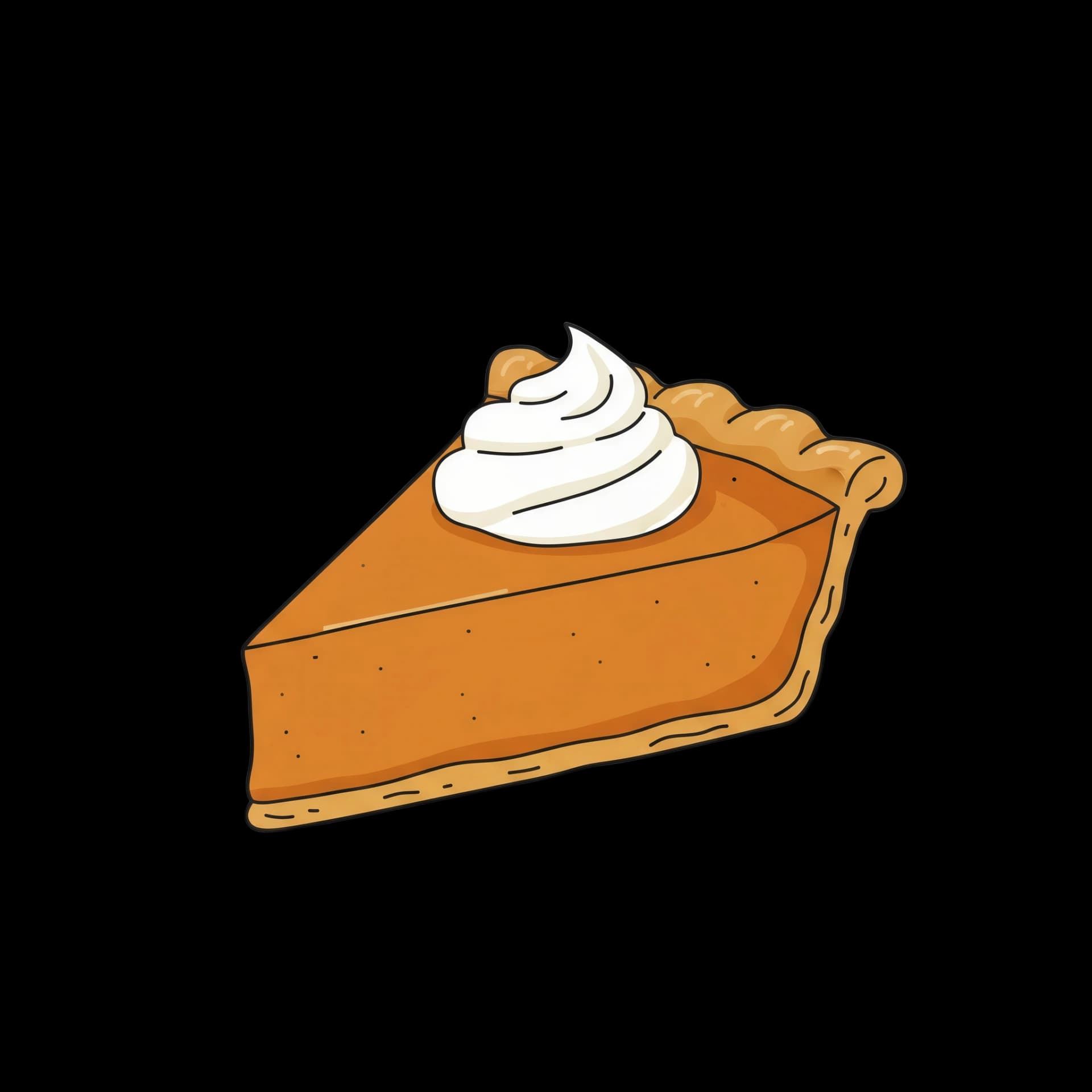 Sweet Pumpkin Pie Slice