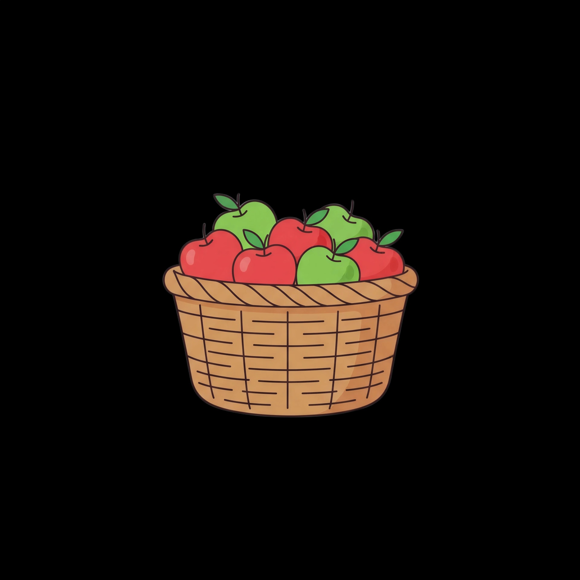 Rustic Apple Basket