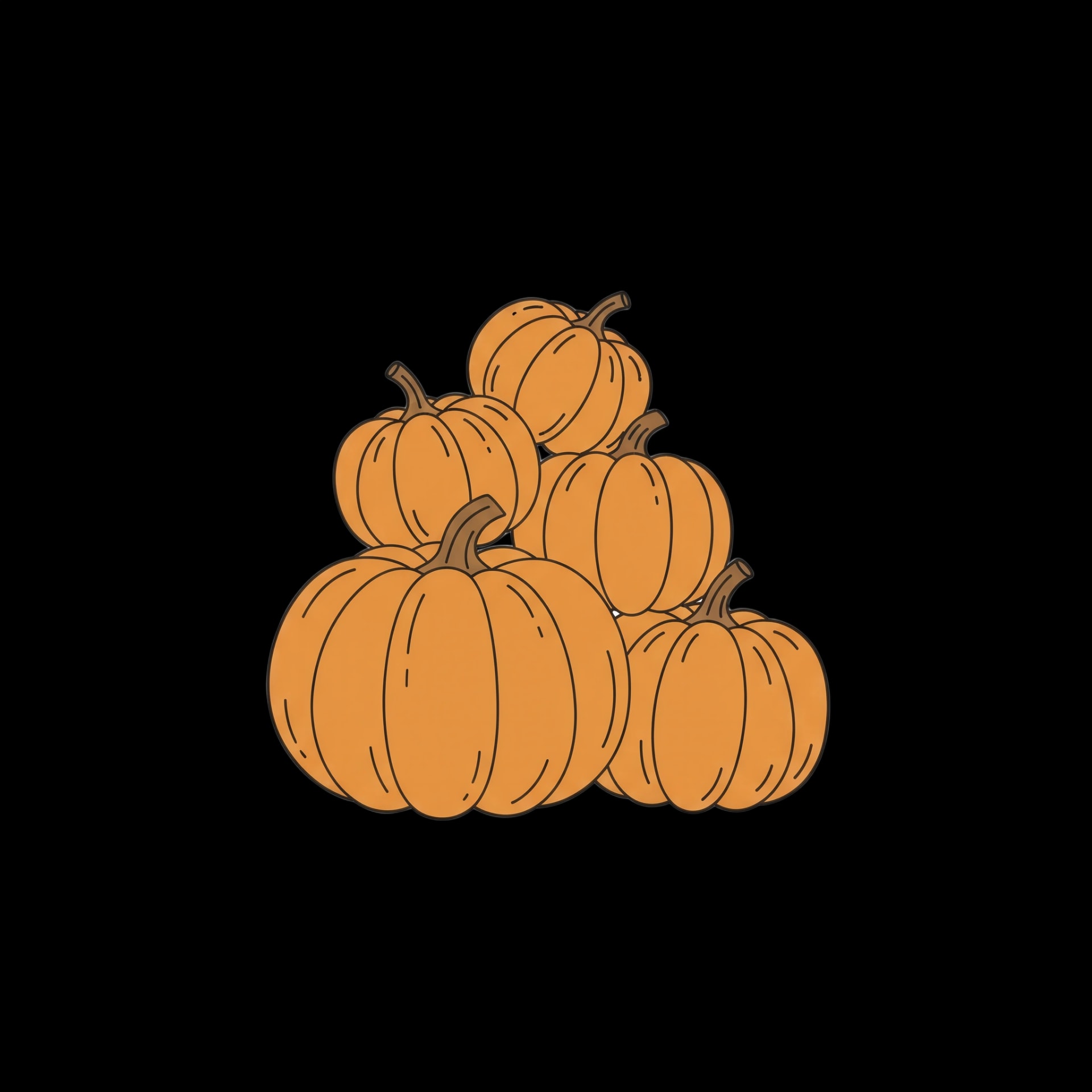 Stack of Autumn Pumpkins