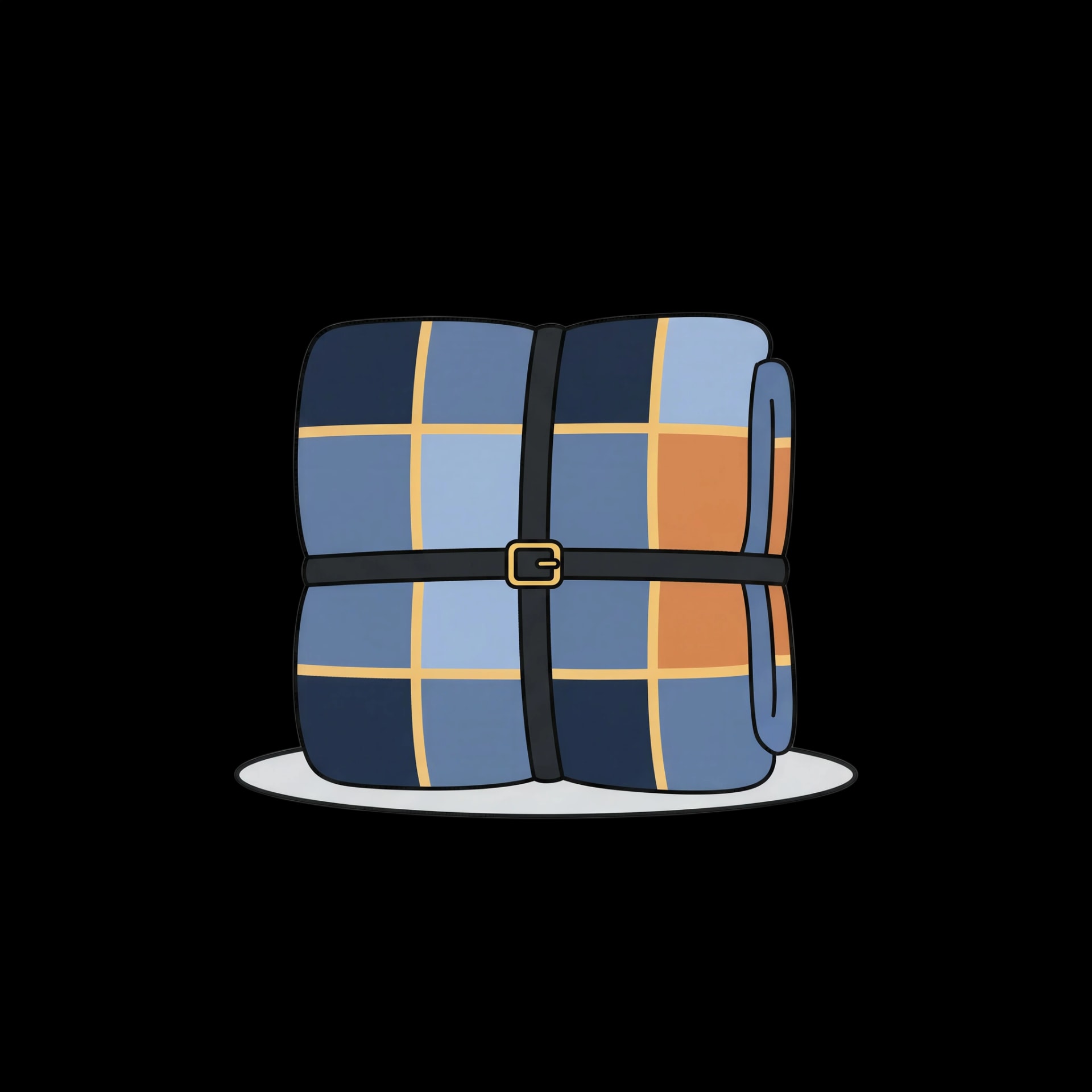 Folded Travel Blanket