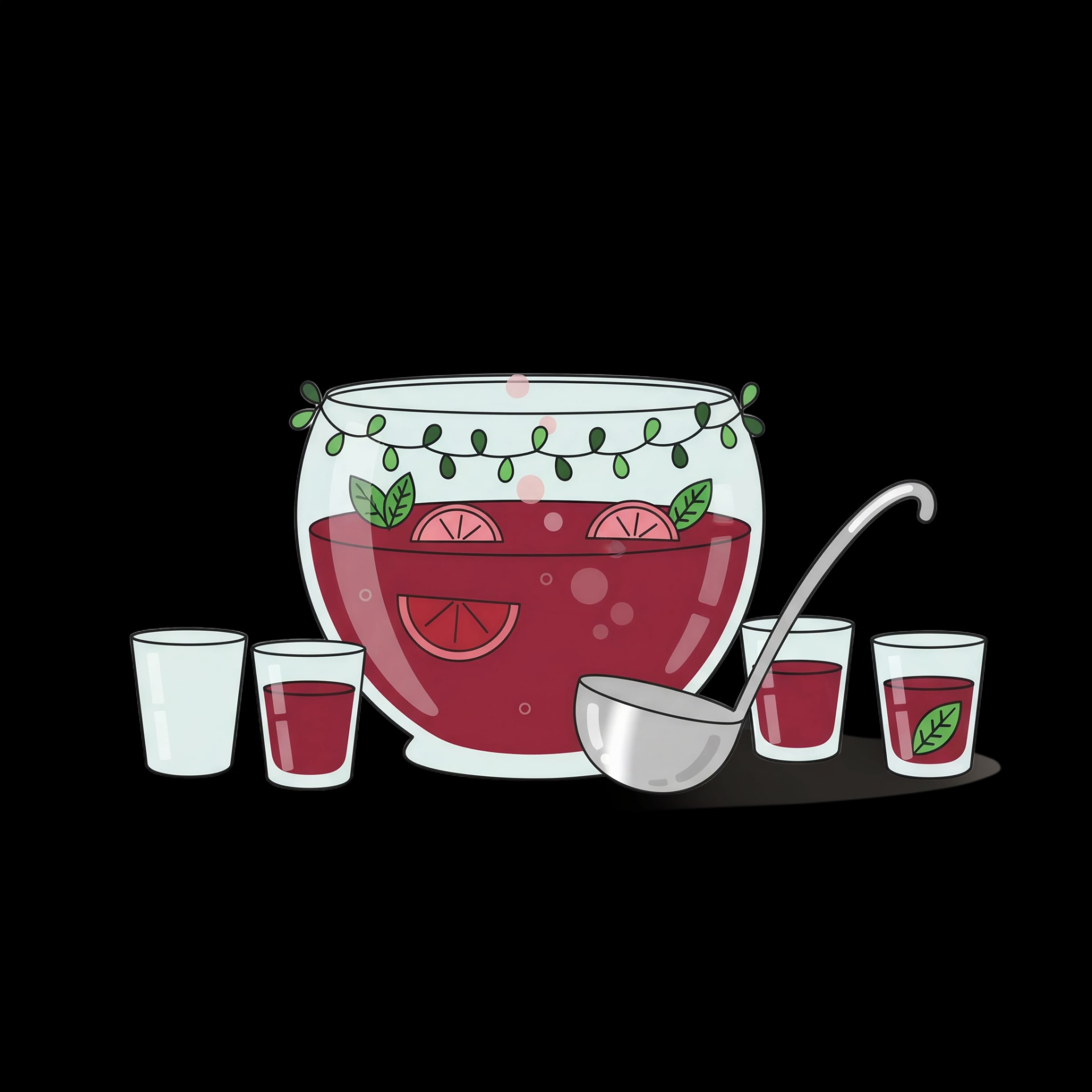 Holiday Punch Bowl