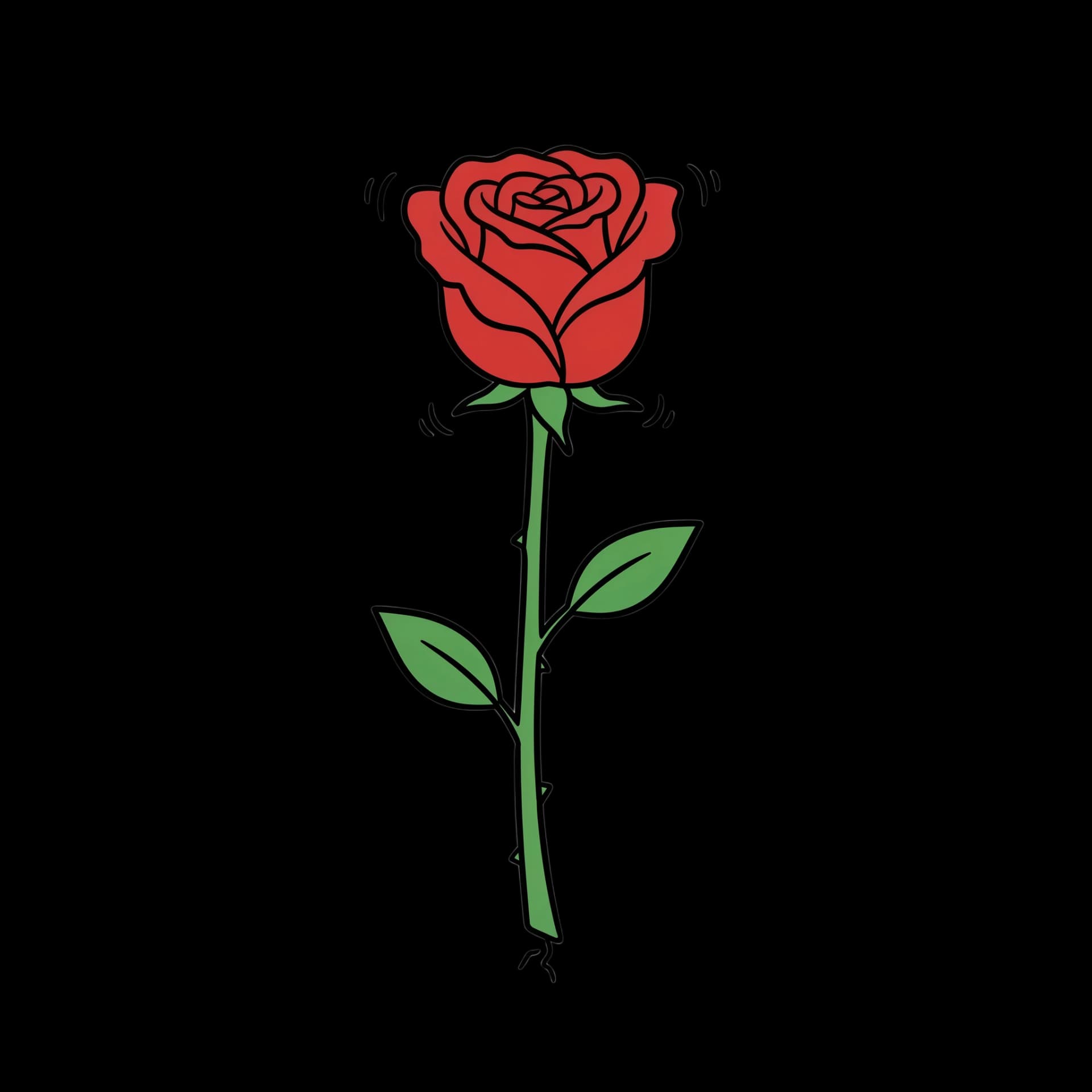 Single Red Rose