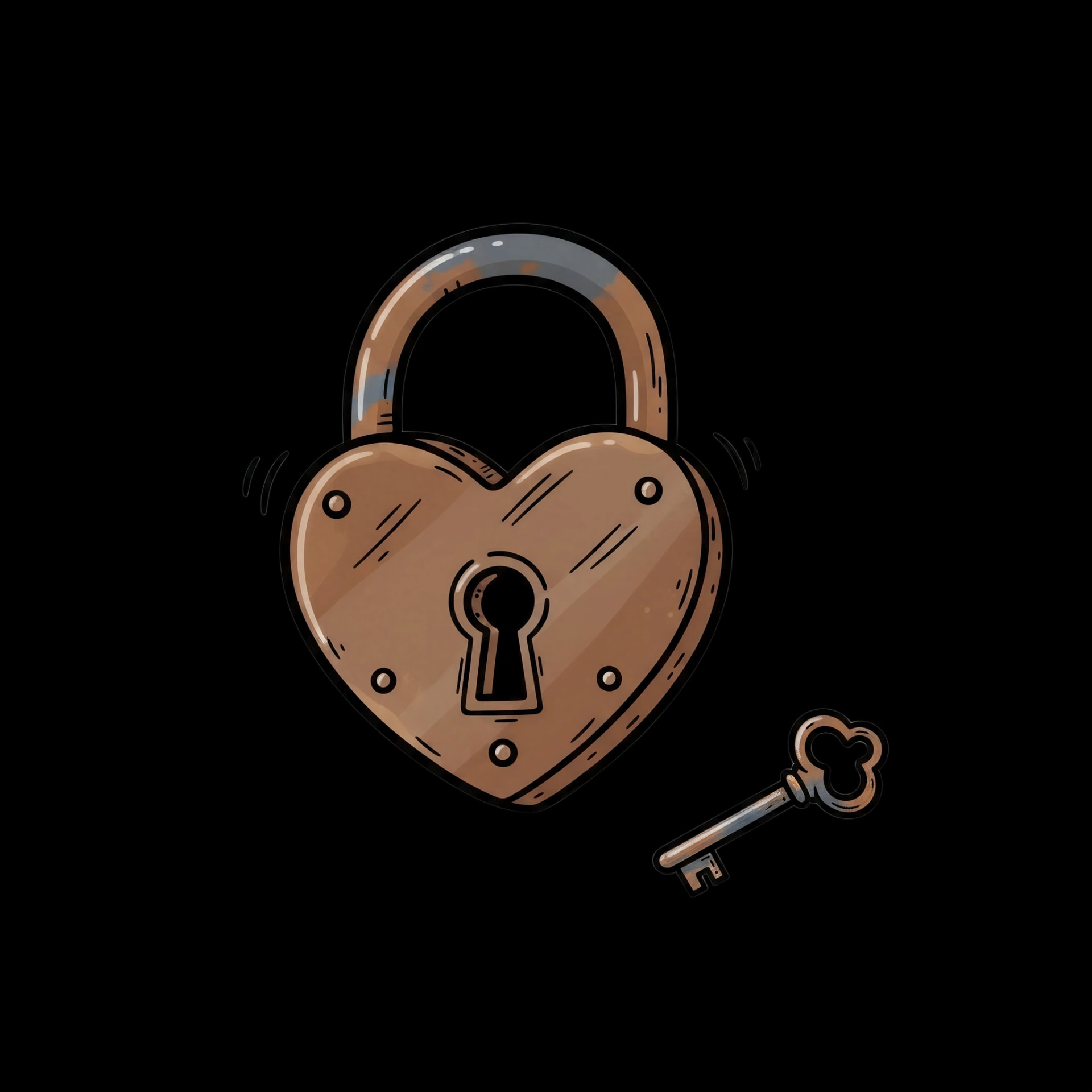 Heart Lock and Key