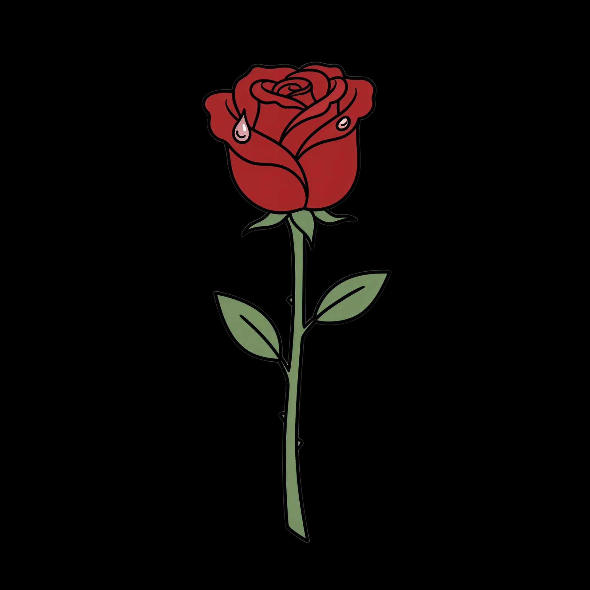 Single Red Rose