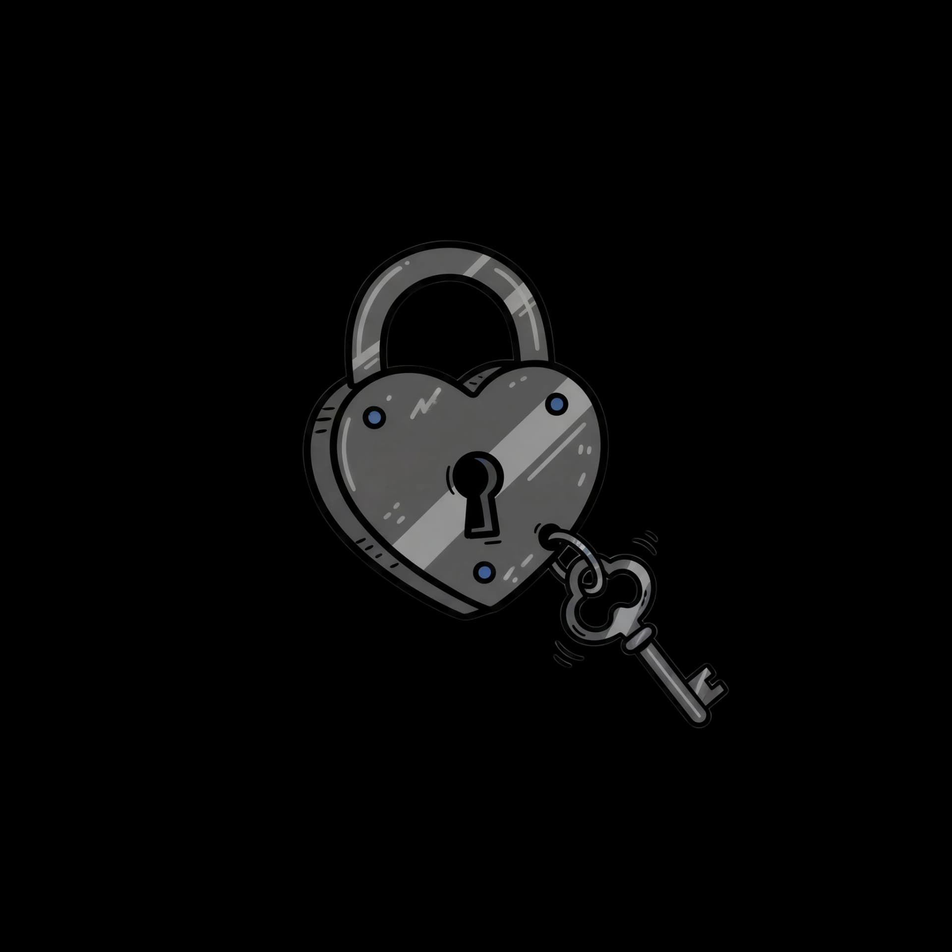 Heart Lock and Key