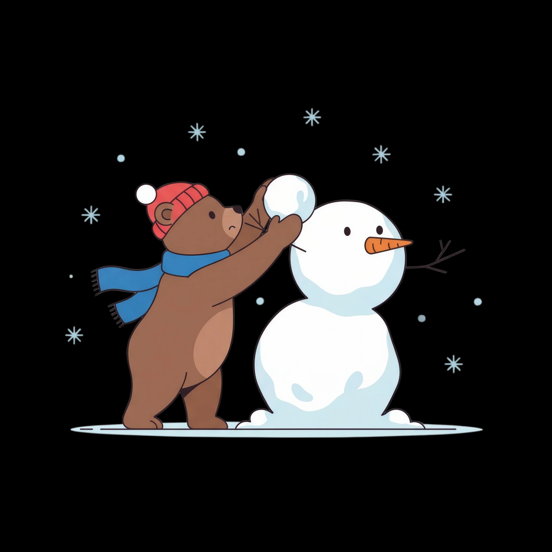 Bear Cub Snowman Builder