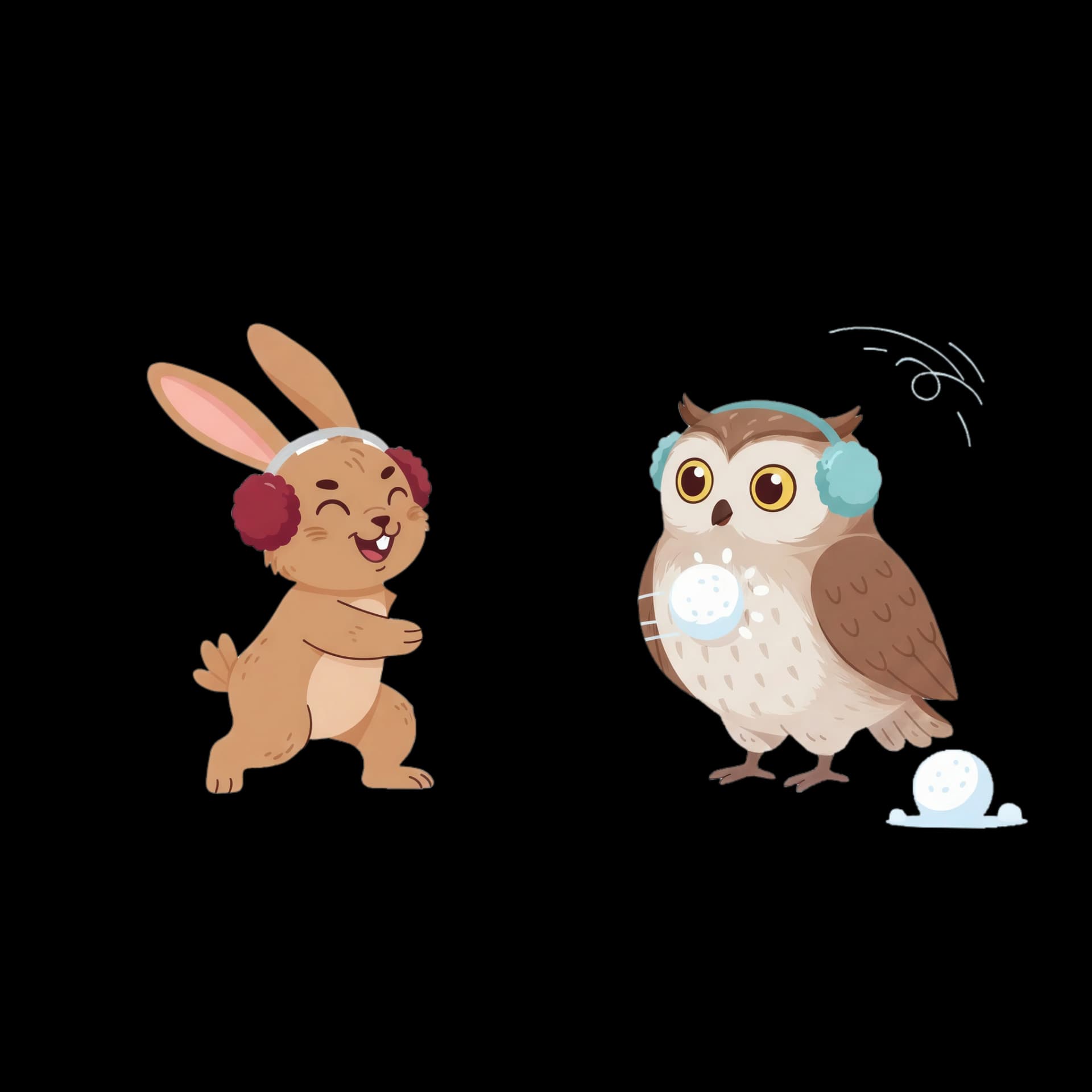 Rabbit vs. Owl Snowball