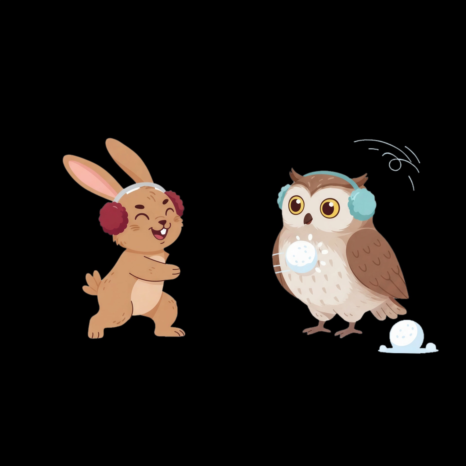 Rabbit vs. Owl Snowball