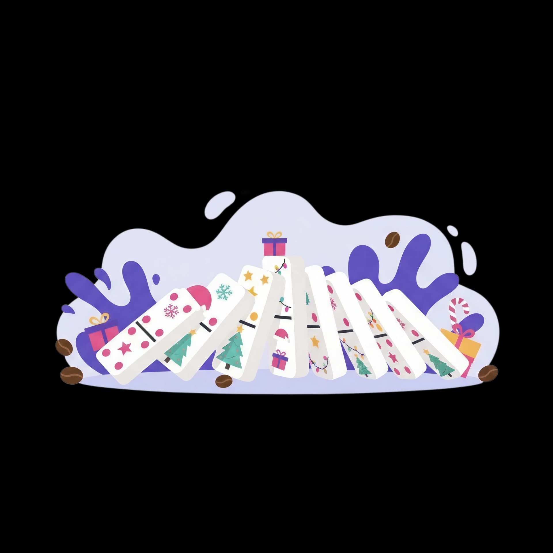 Toppling Holiday Dominoes