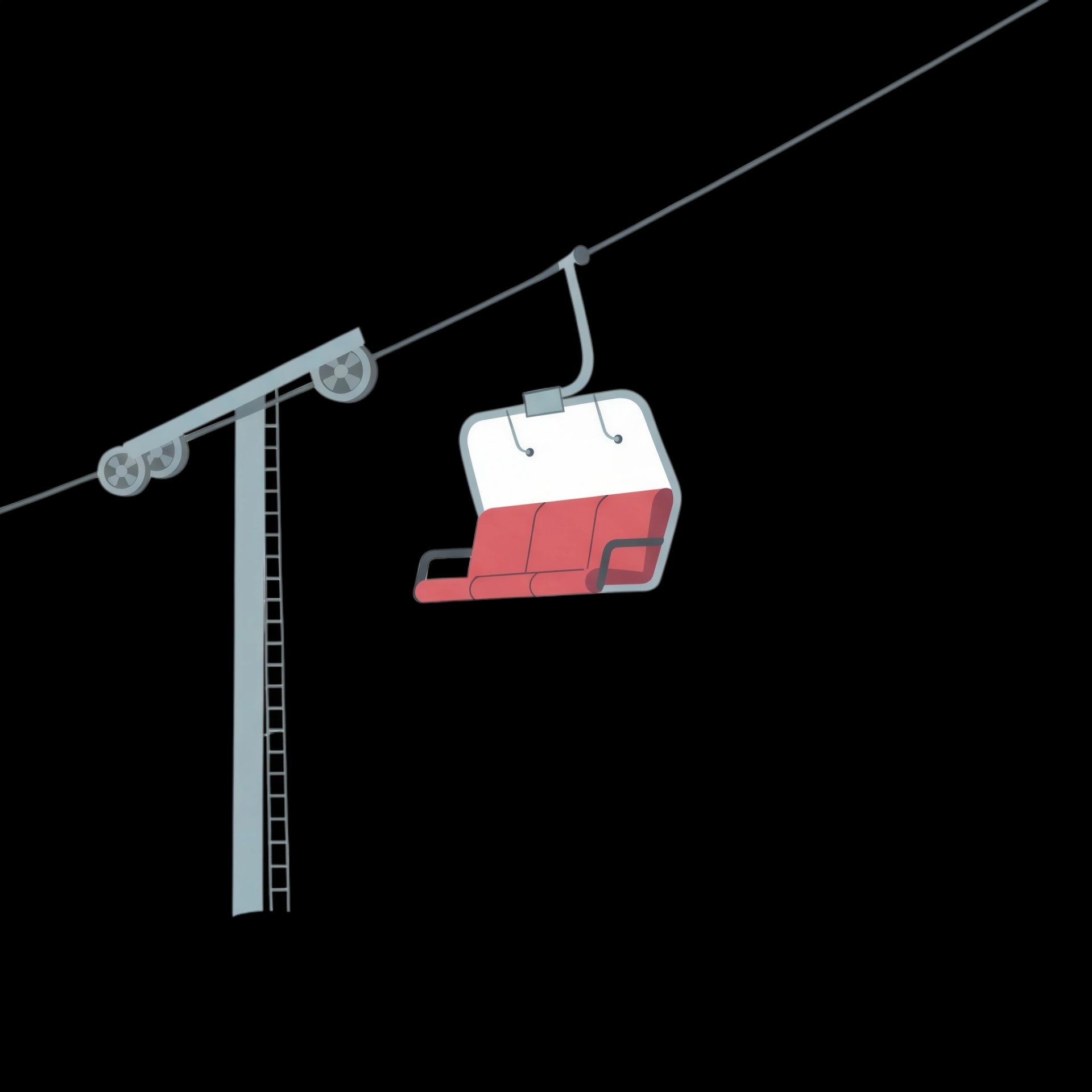 Empty Ski Chairlift