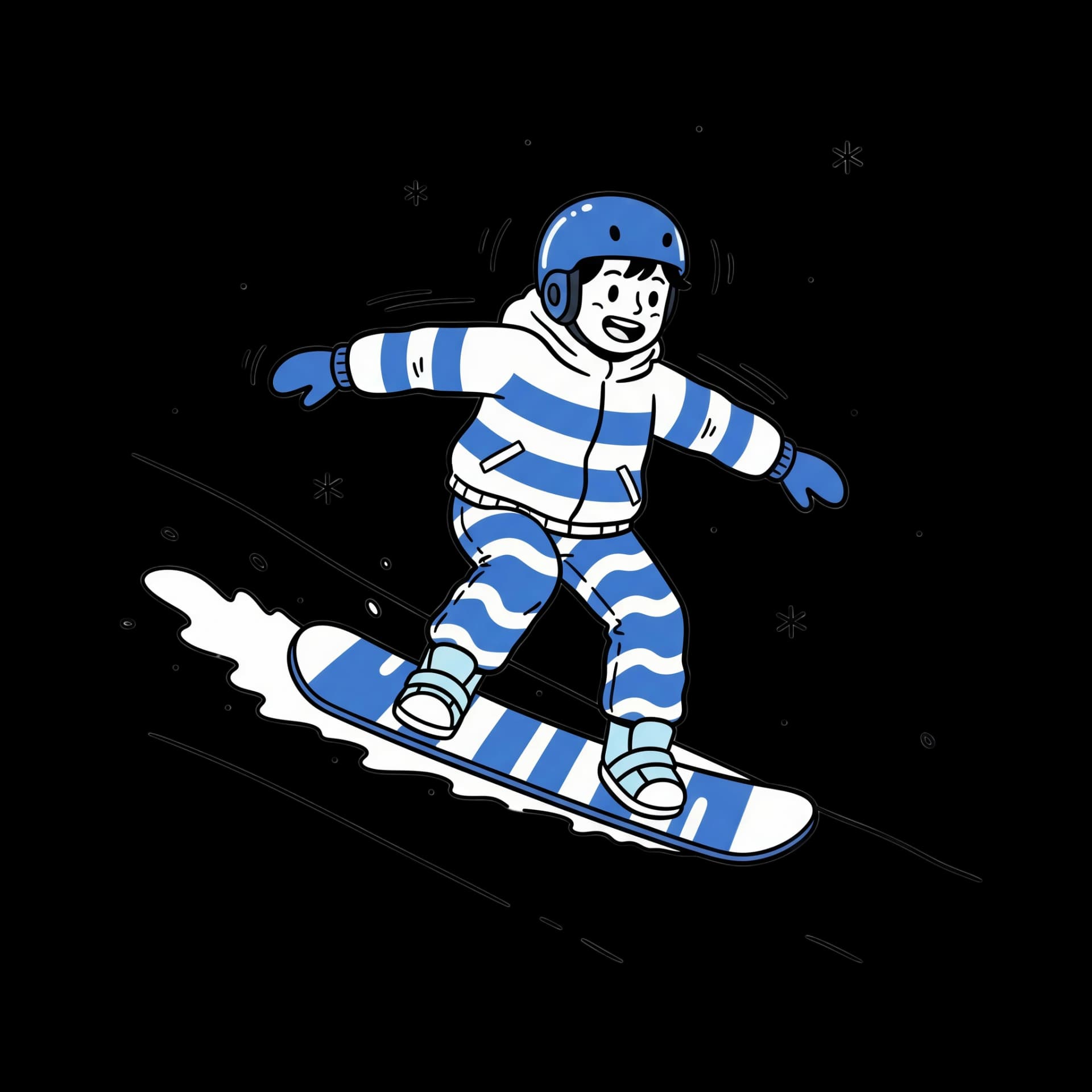 Snowboarding Child