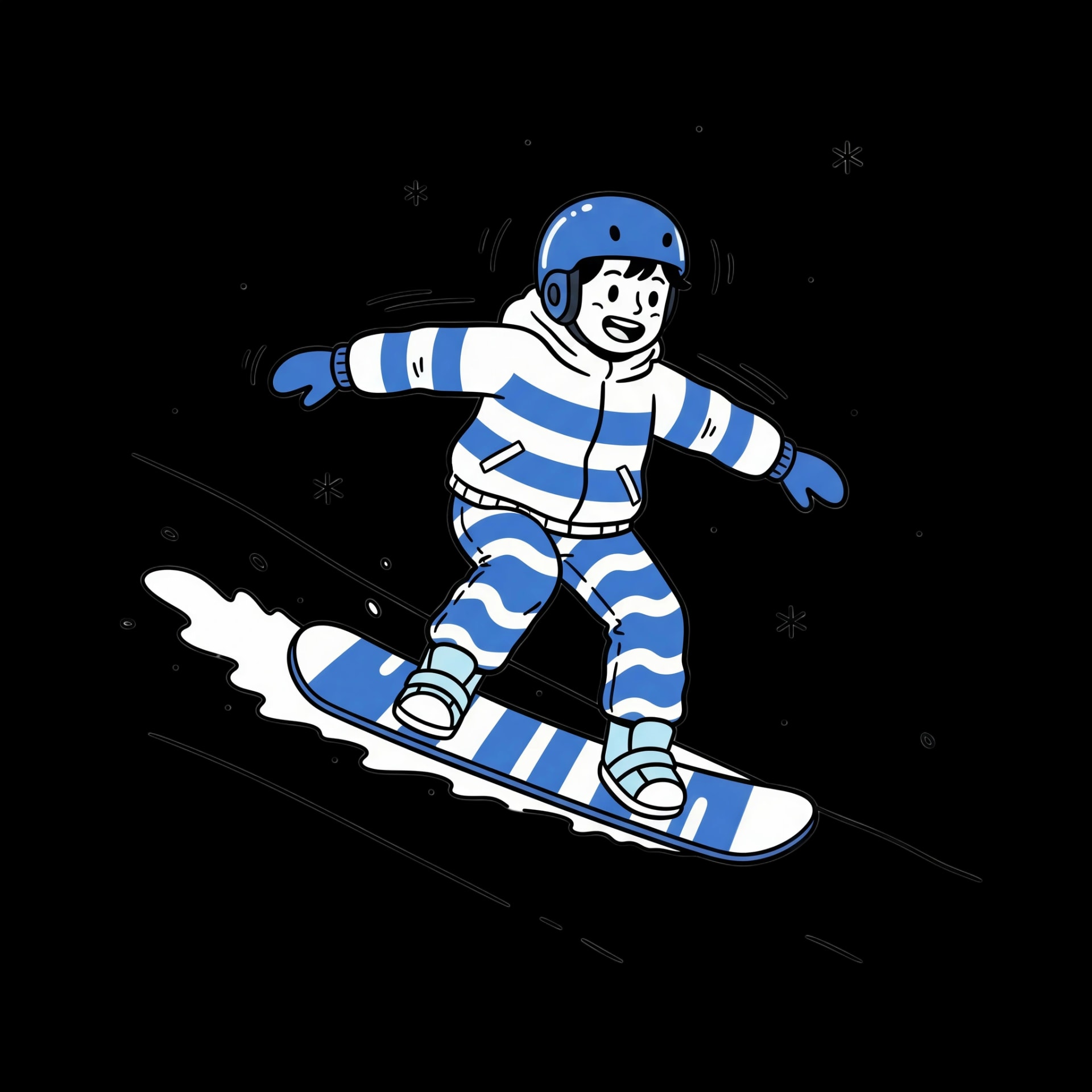 Snowboarding Child