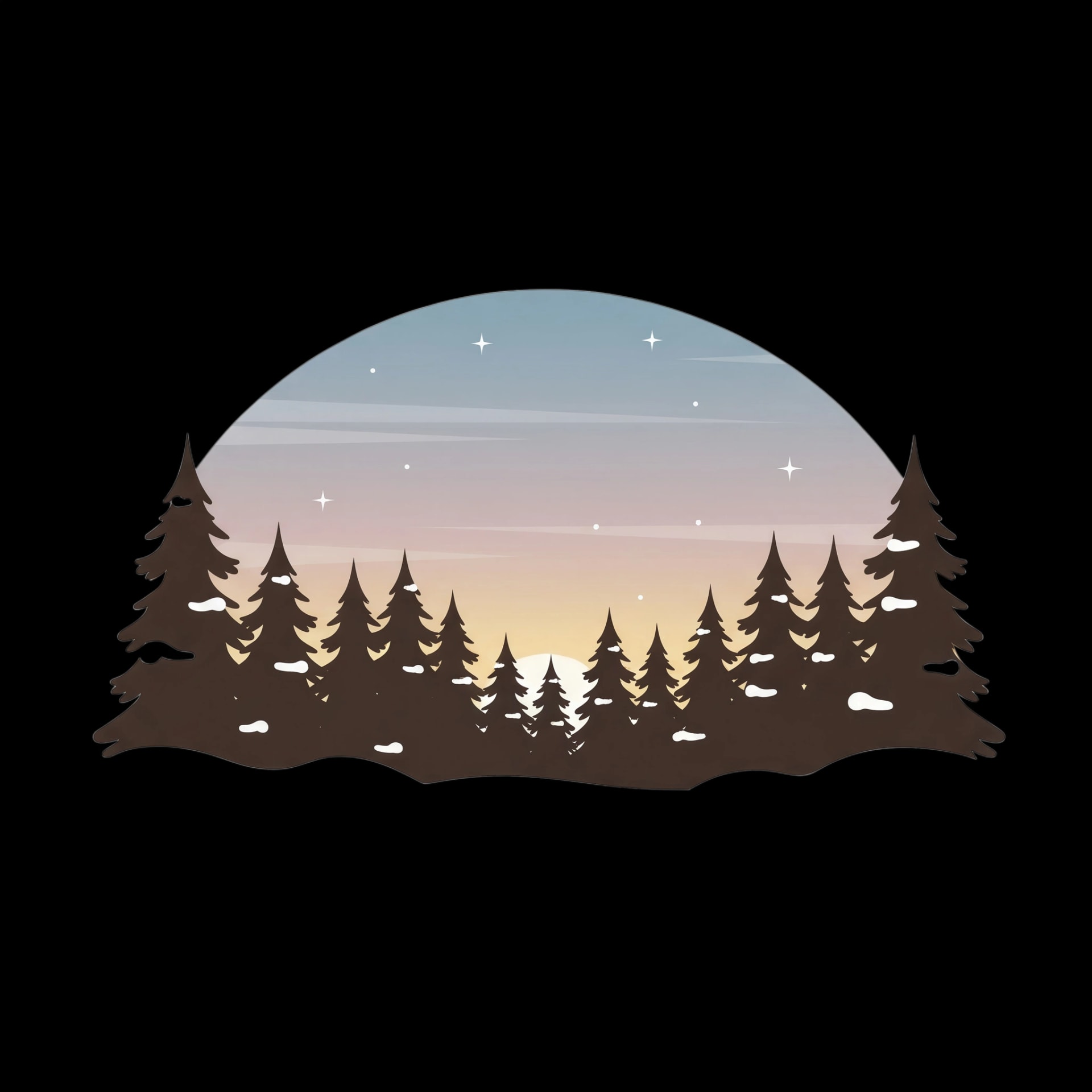 Forest Dawn Silhouette