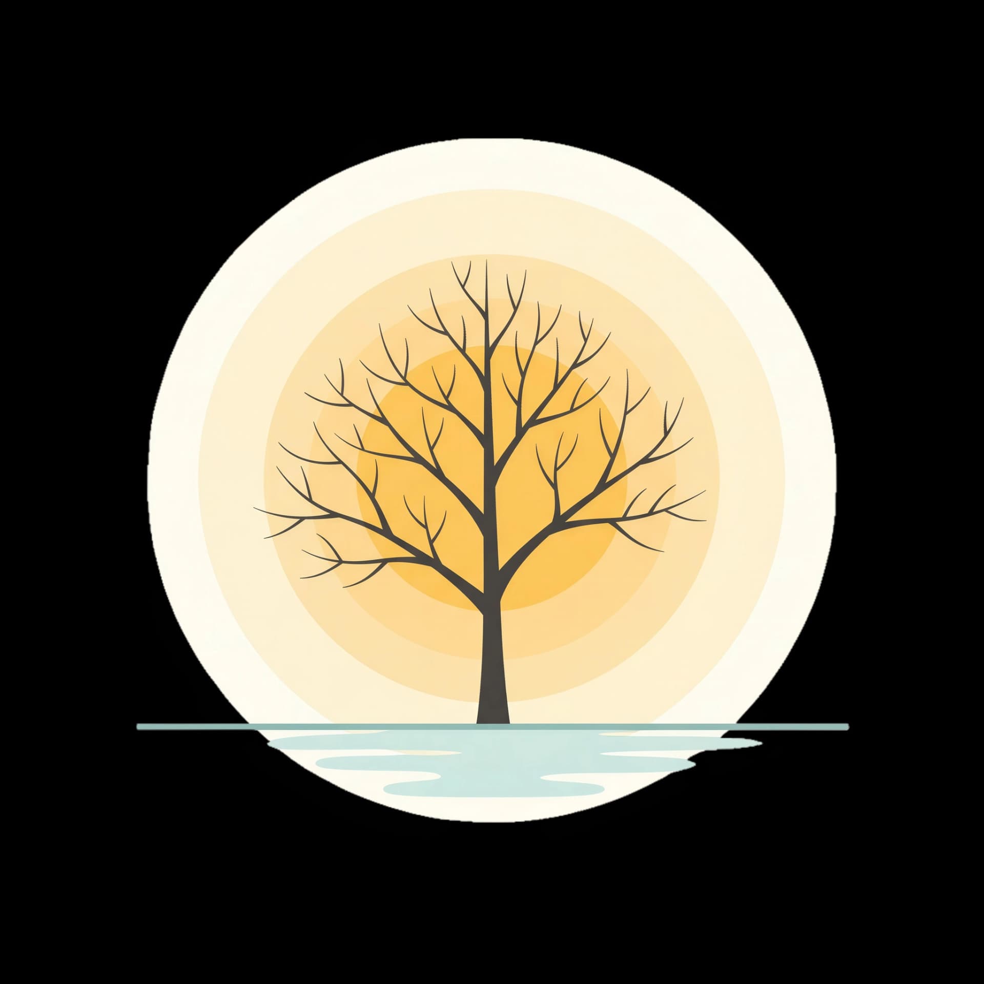 Solstice Tree Silhouette