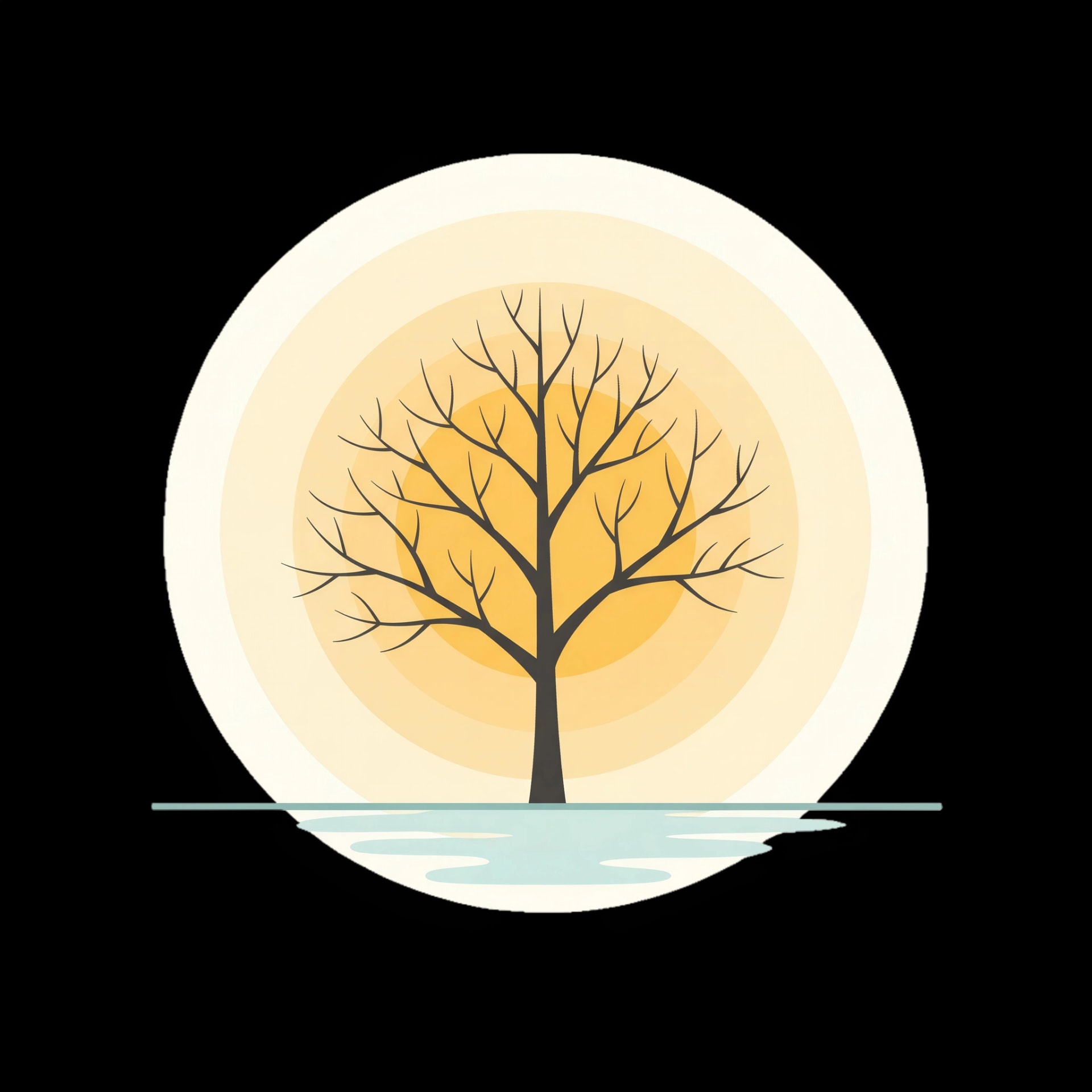 Solstice Tree Silhouette