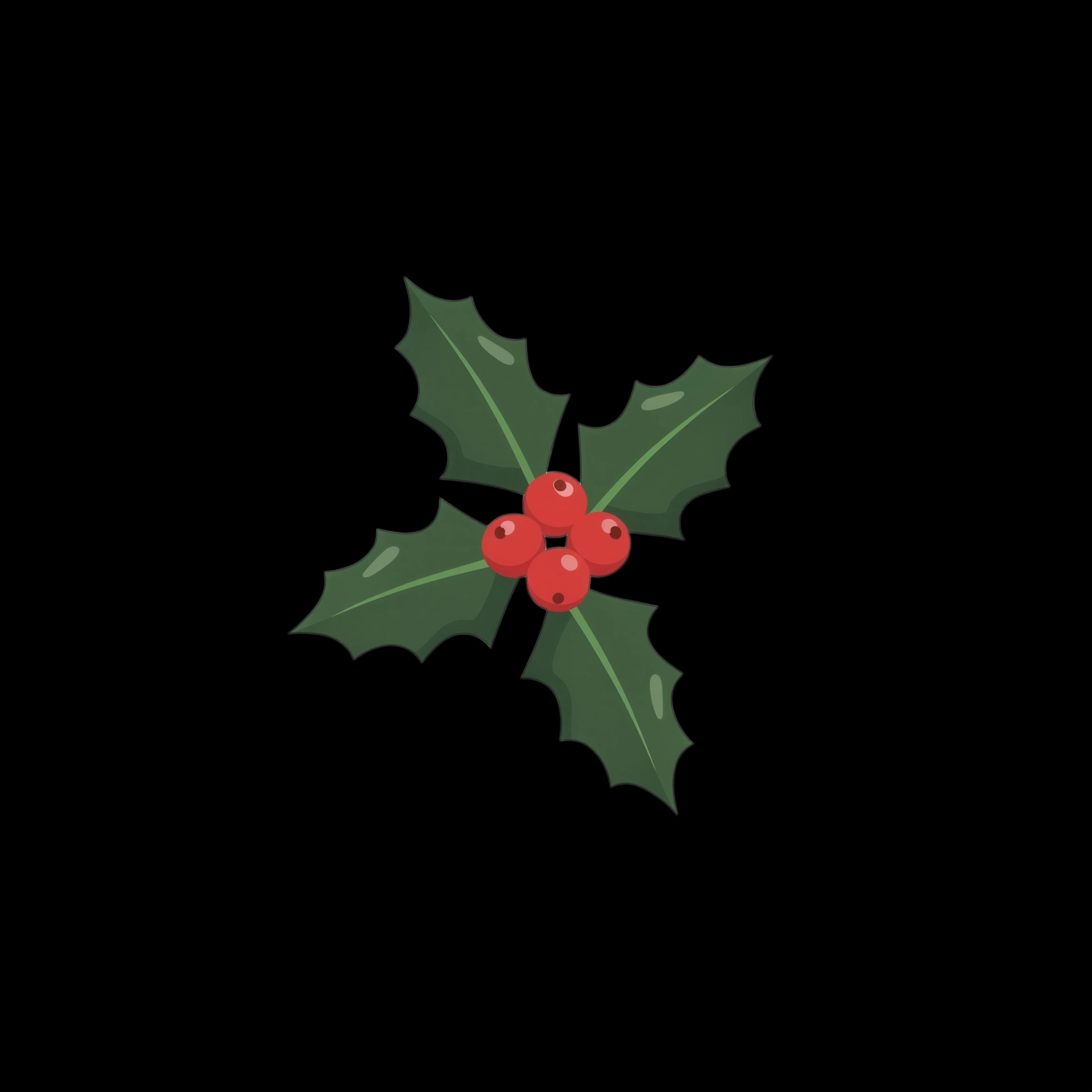 Holly Berries Branch