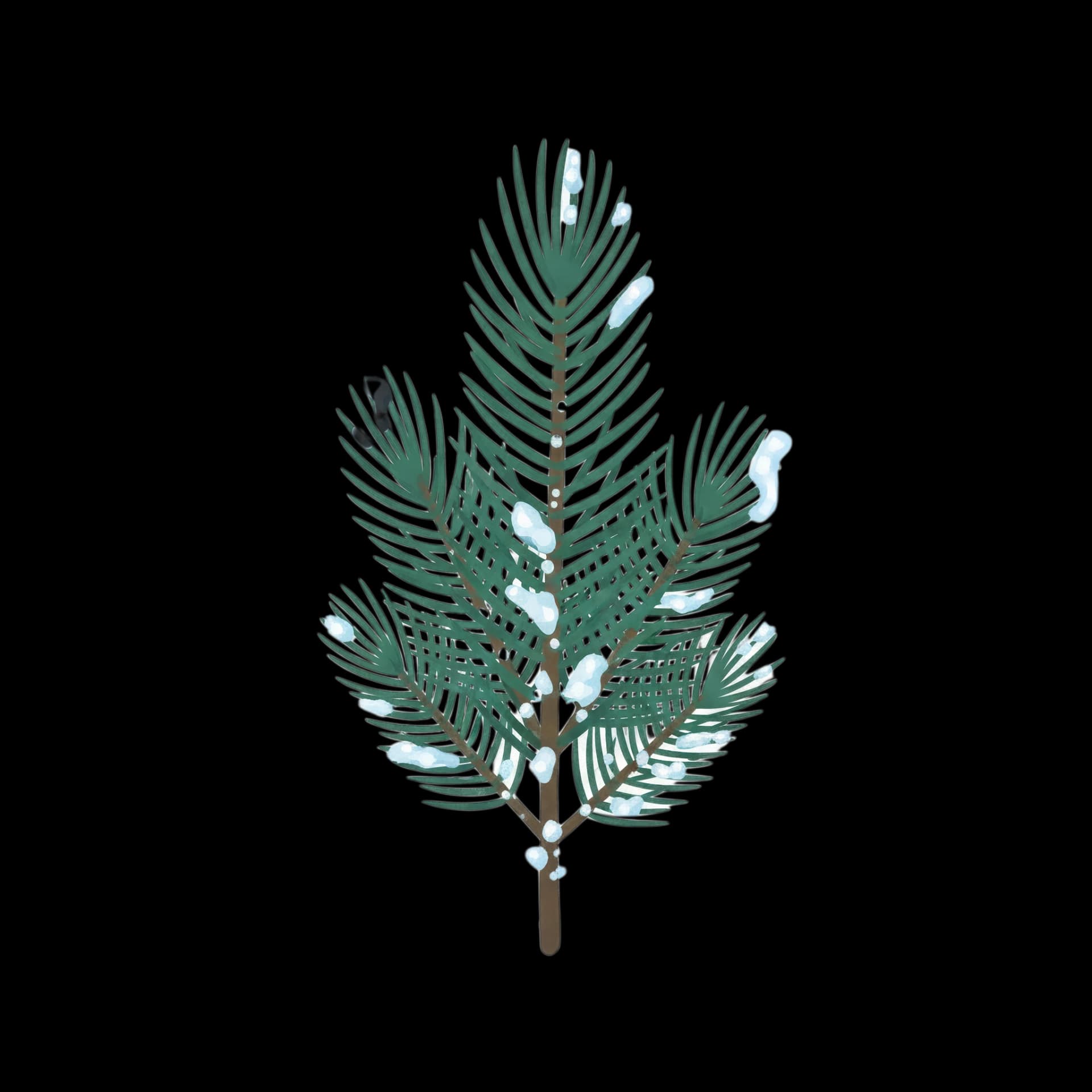 Frosted Pine Needles