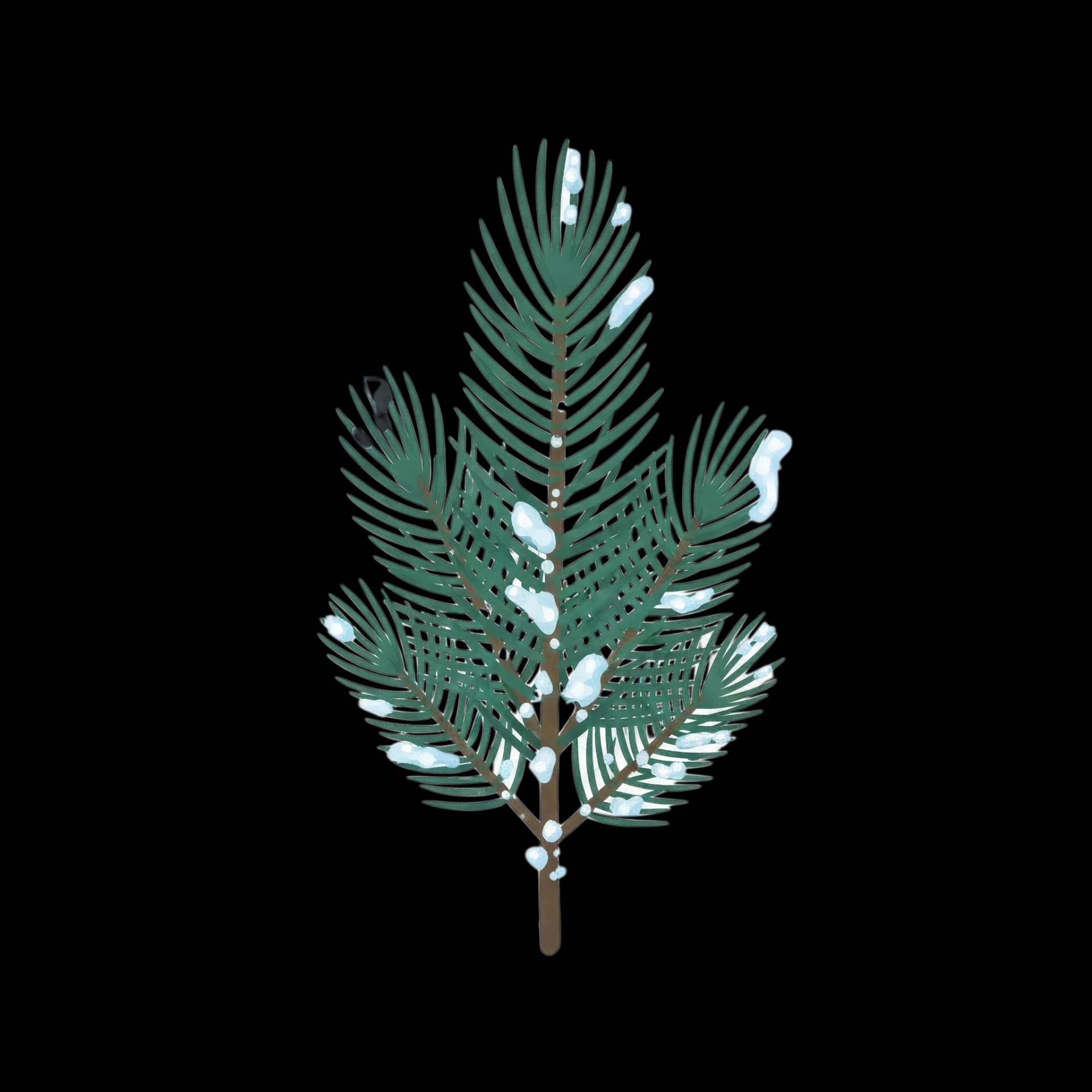 Frosted Pine Needles