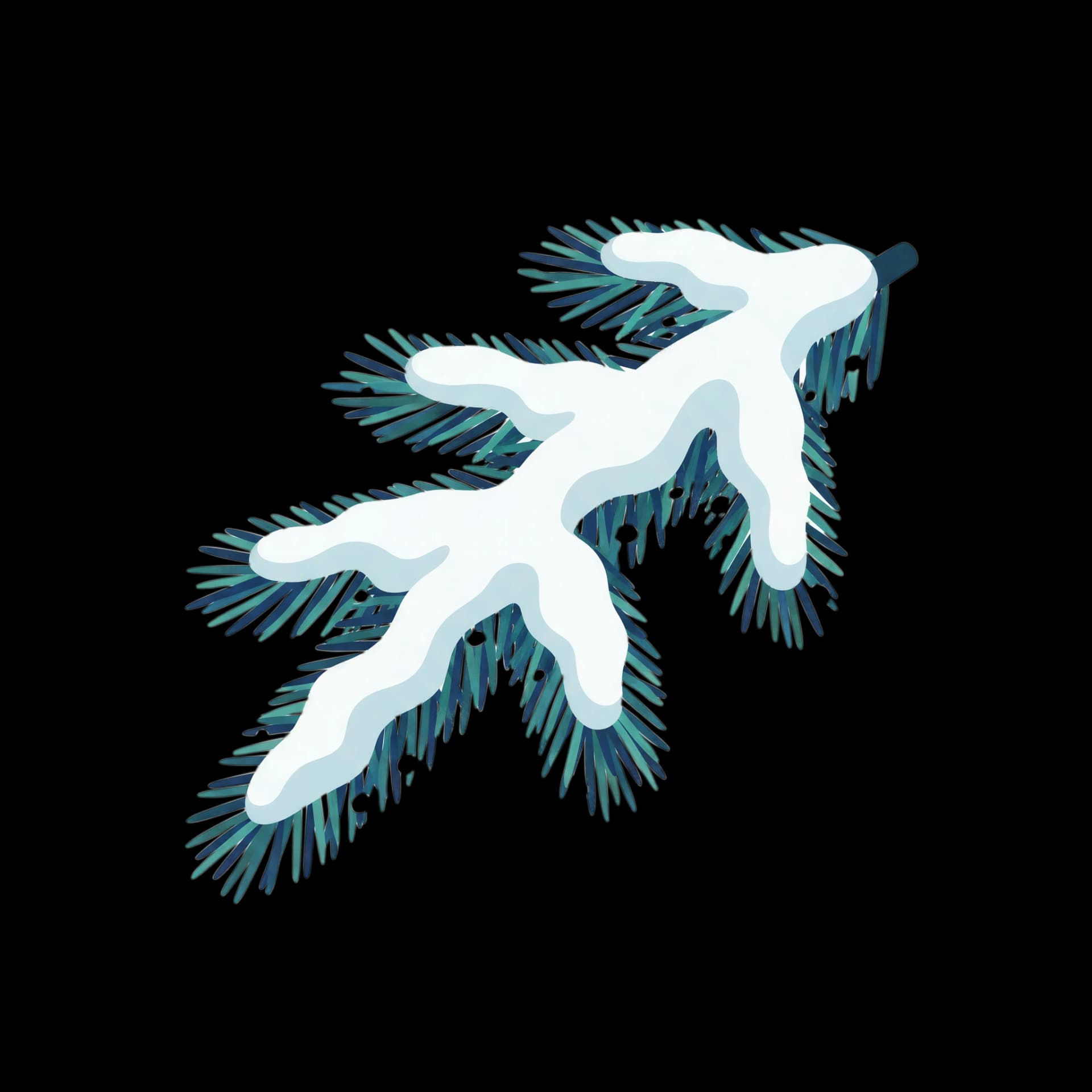 Snowy Evergreen Bough