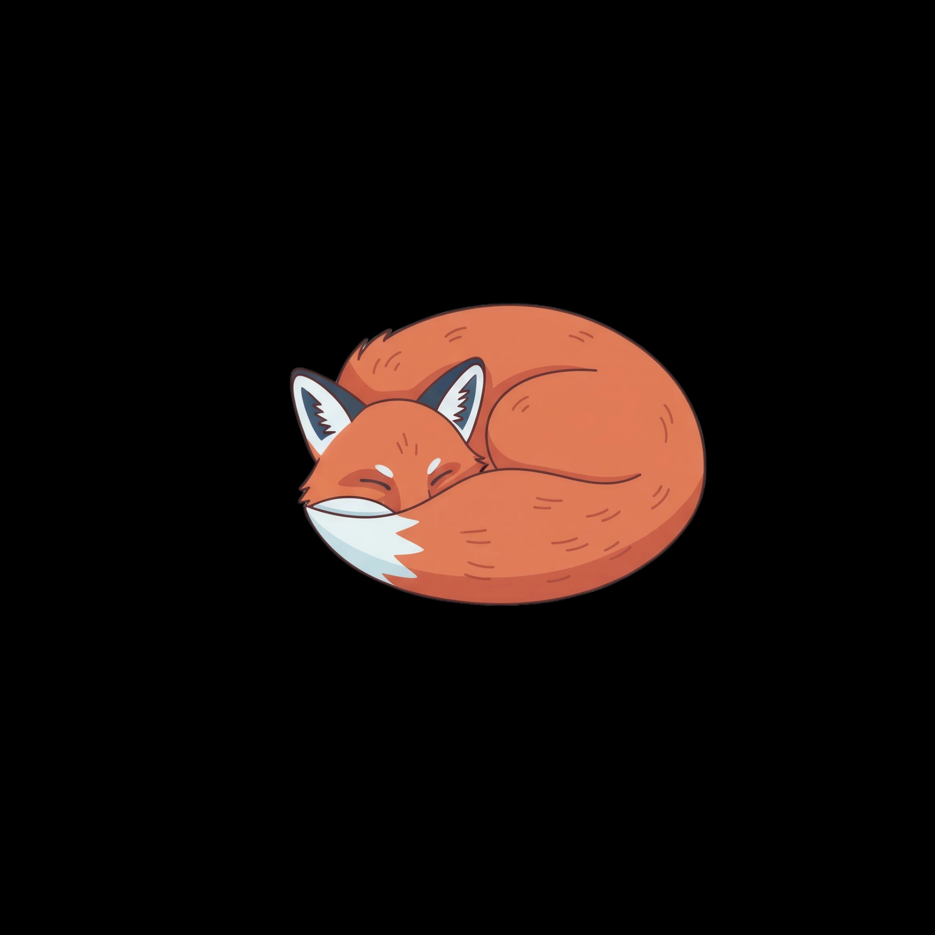 Sleeping Winter Fox