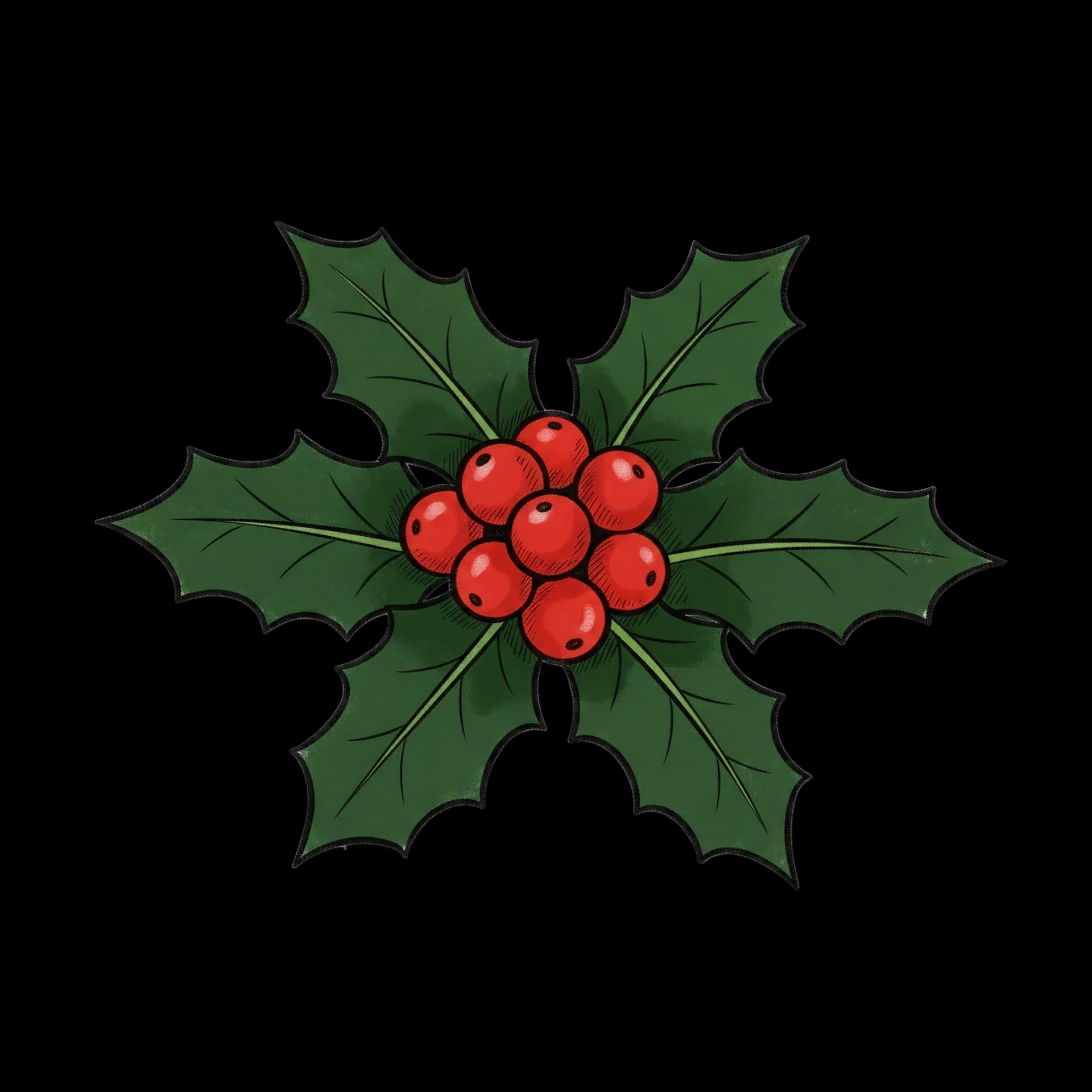 Holly Berry Cluster