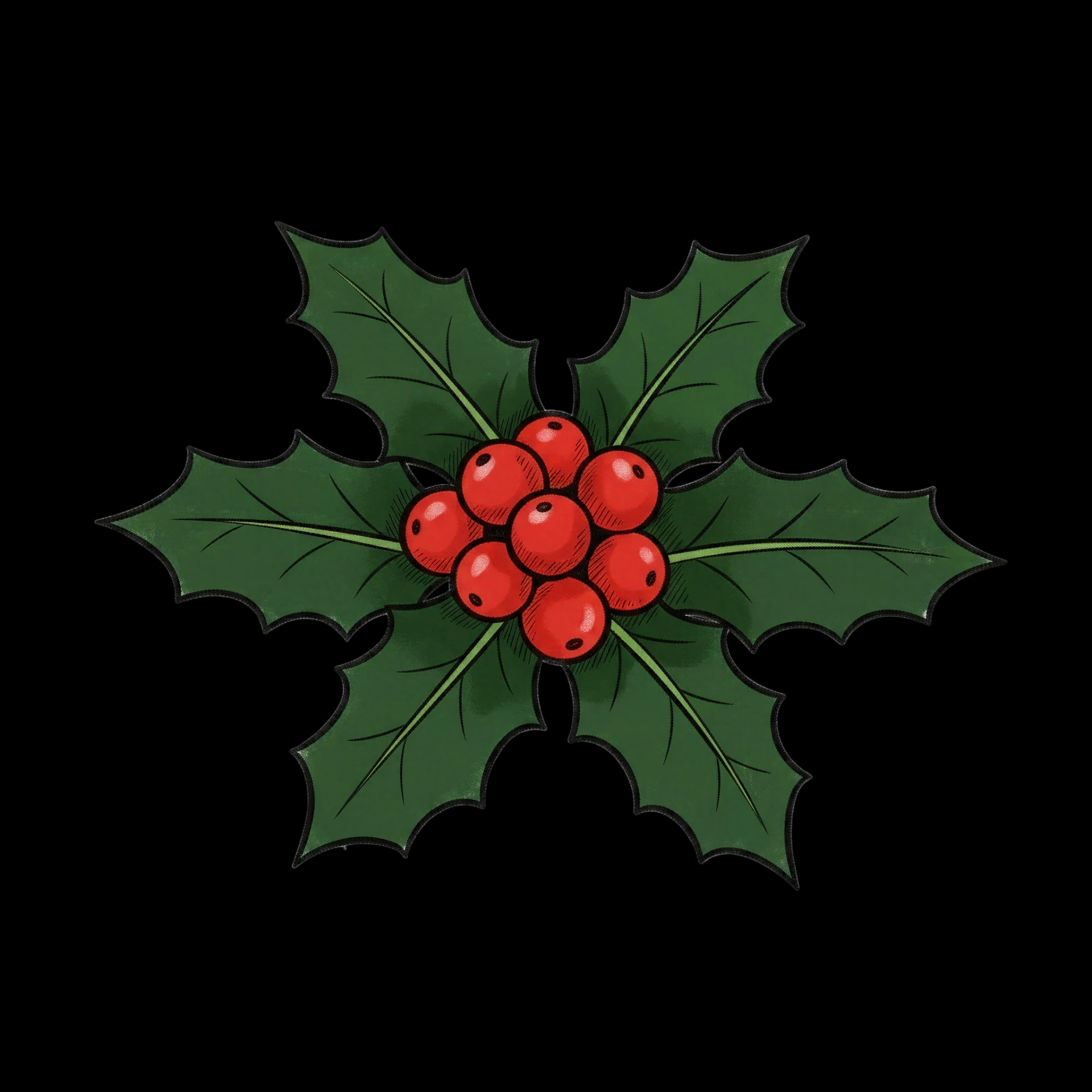Holly Berry Cluster