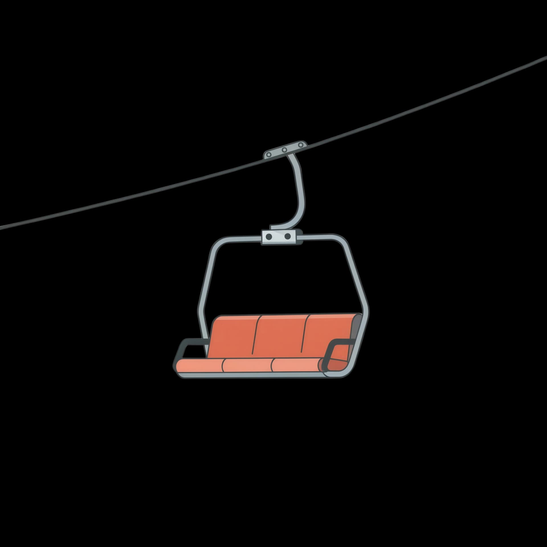 Empty Ski Lift Chair