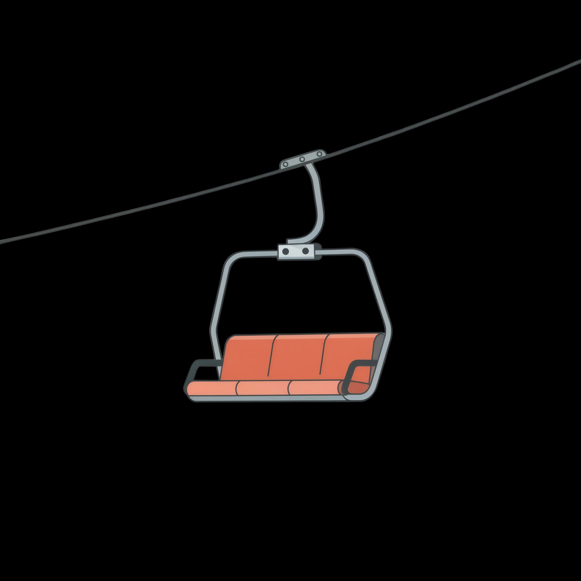 Empty Ski Lift Chair