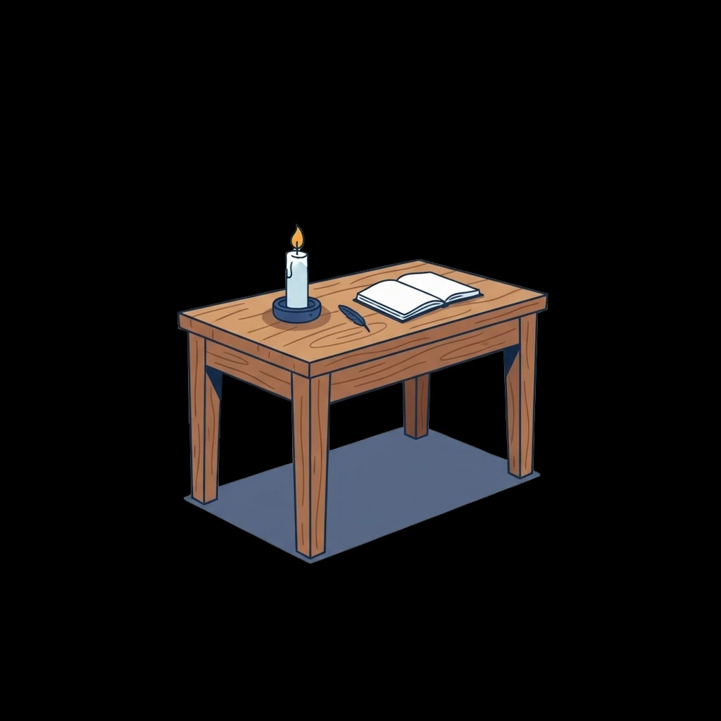 Candlelit Desk
