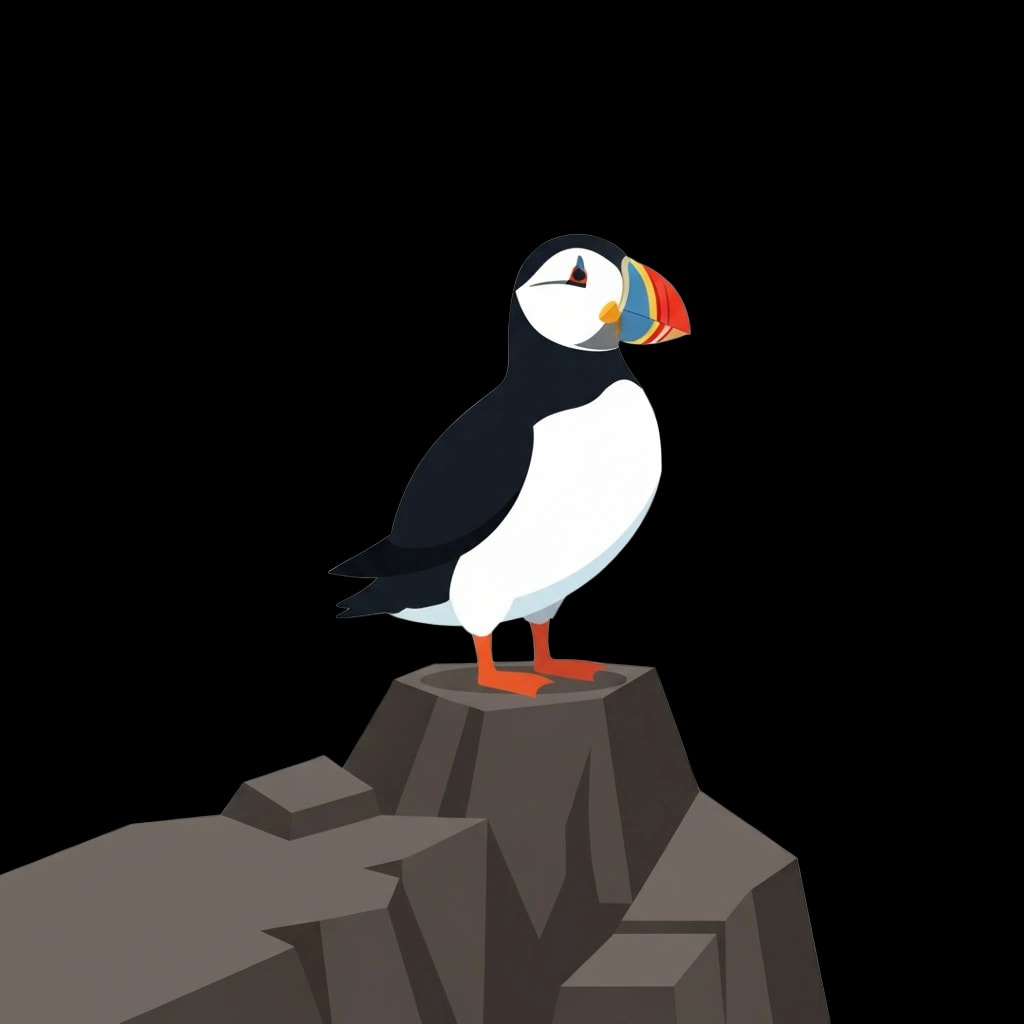 Puffin on Cliff