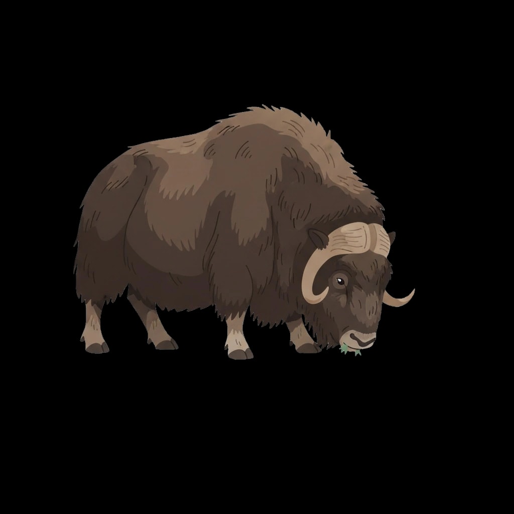 Grazing Musk Ox