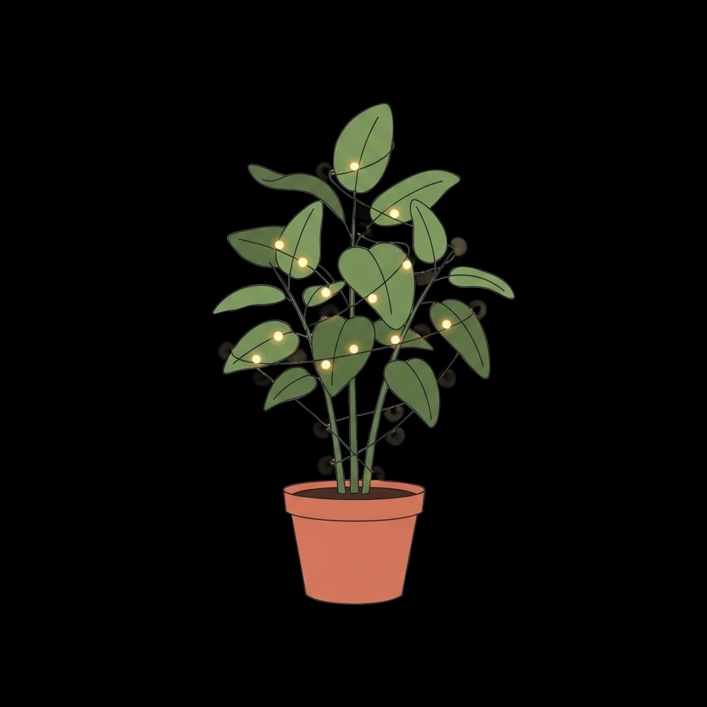 Twinkling Plant Lights