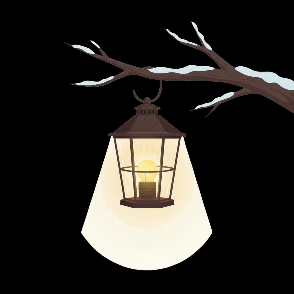 Rustic Winter Lantern