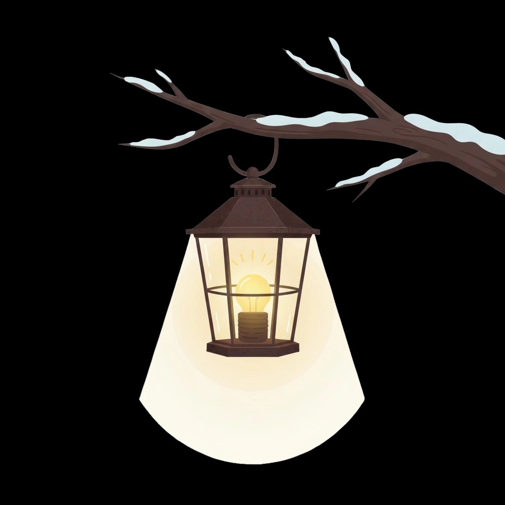 Rustic Winter Lantern