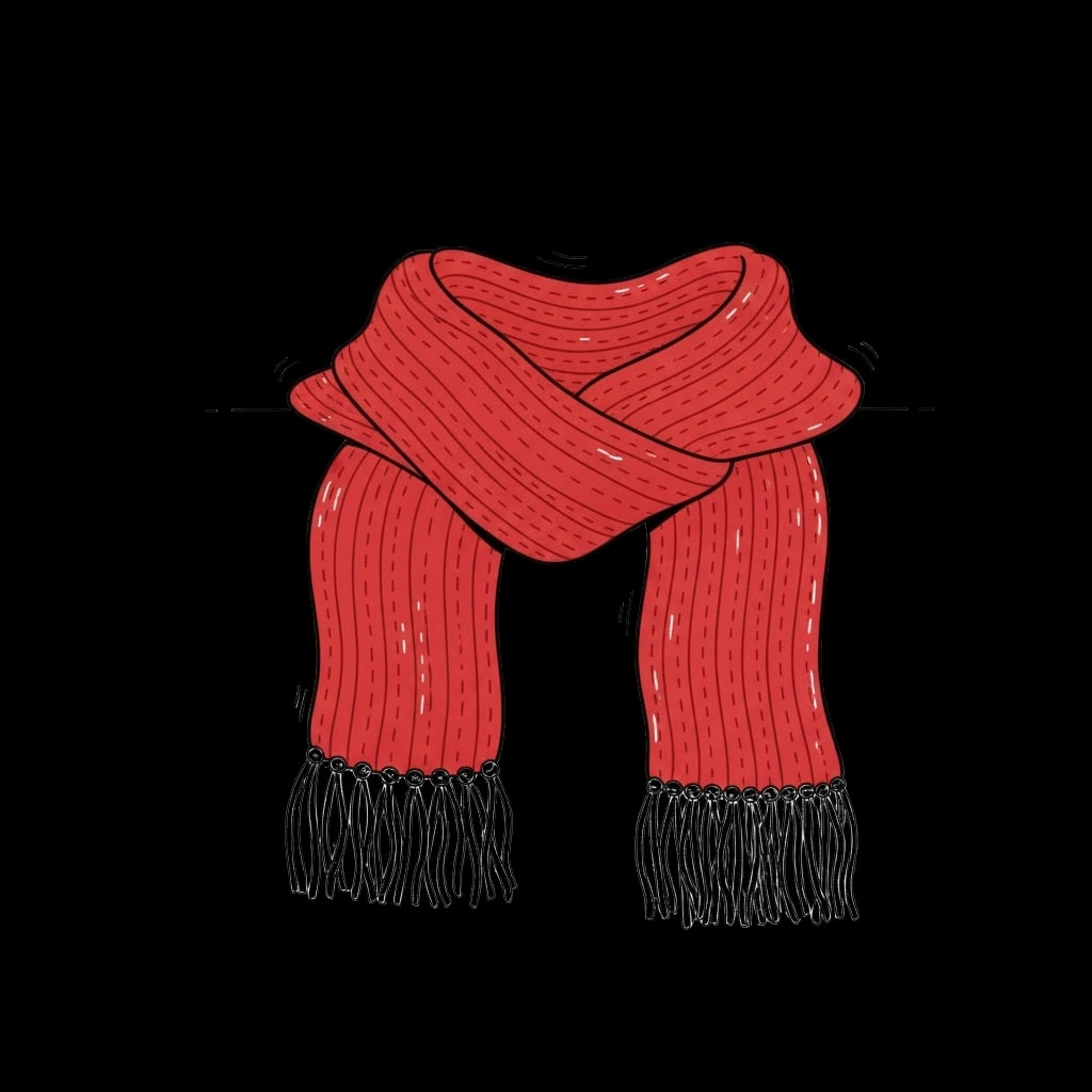 Red Knit Scarf