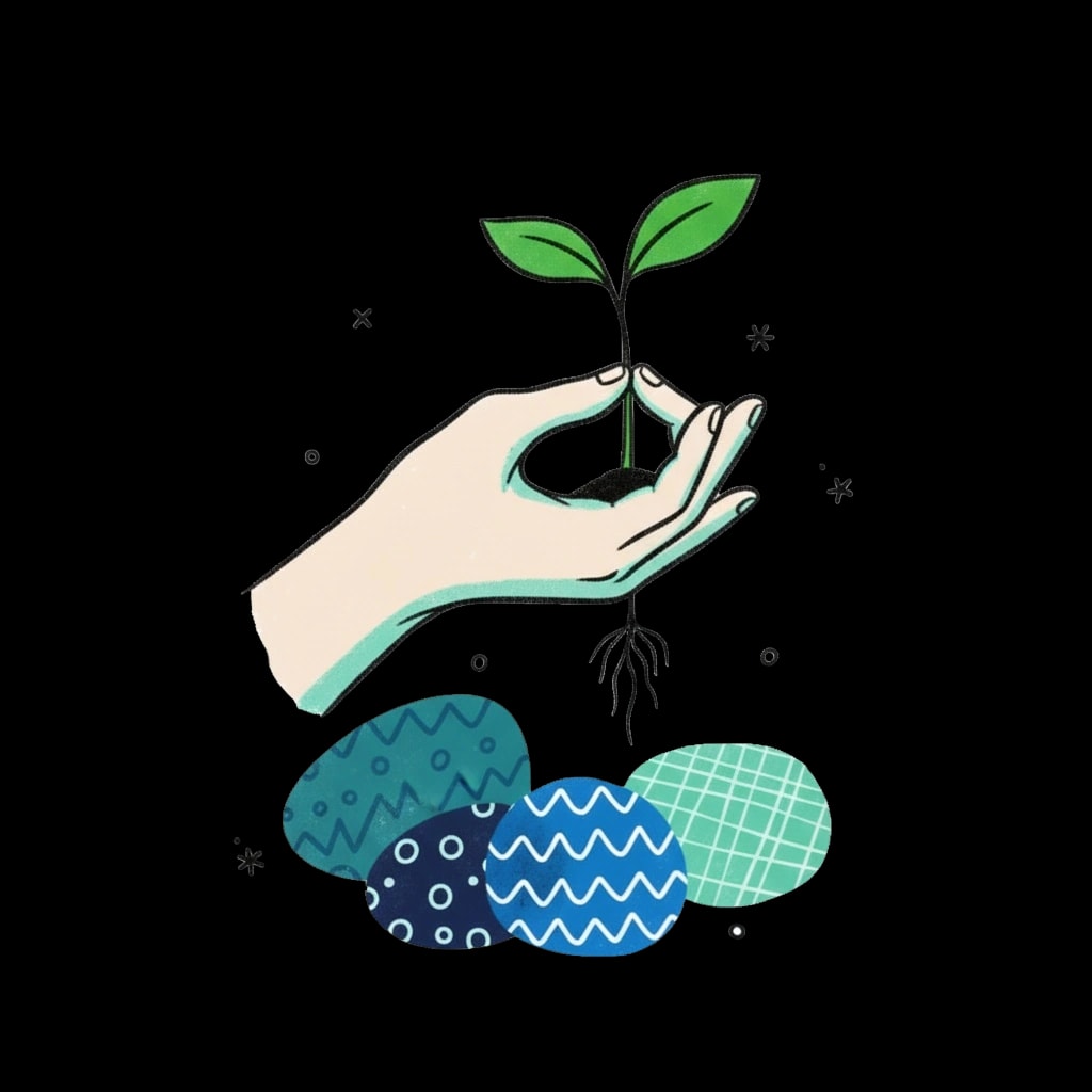 Hand Holding Sapling