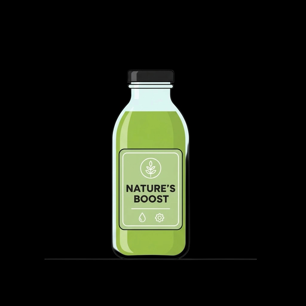 Green Juice Bottle